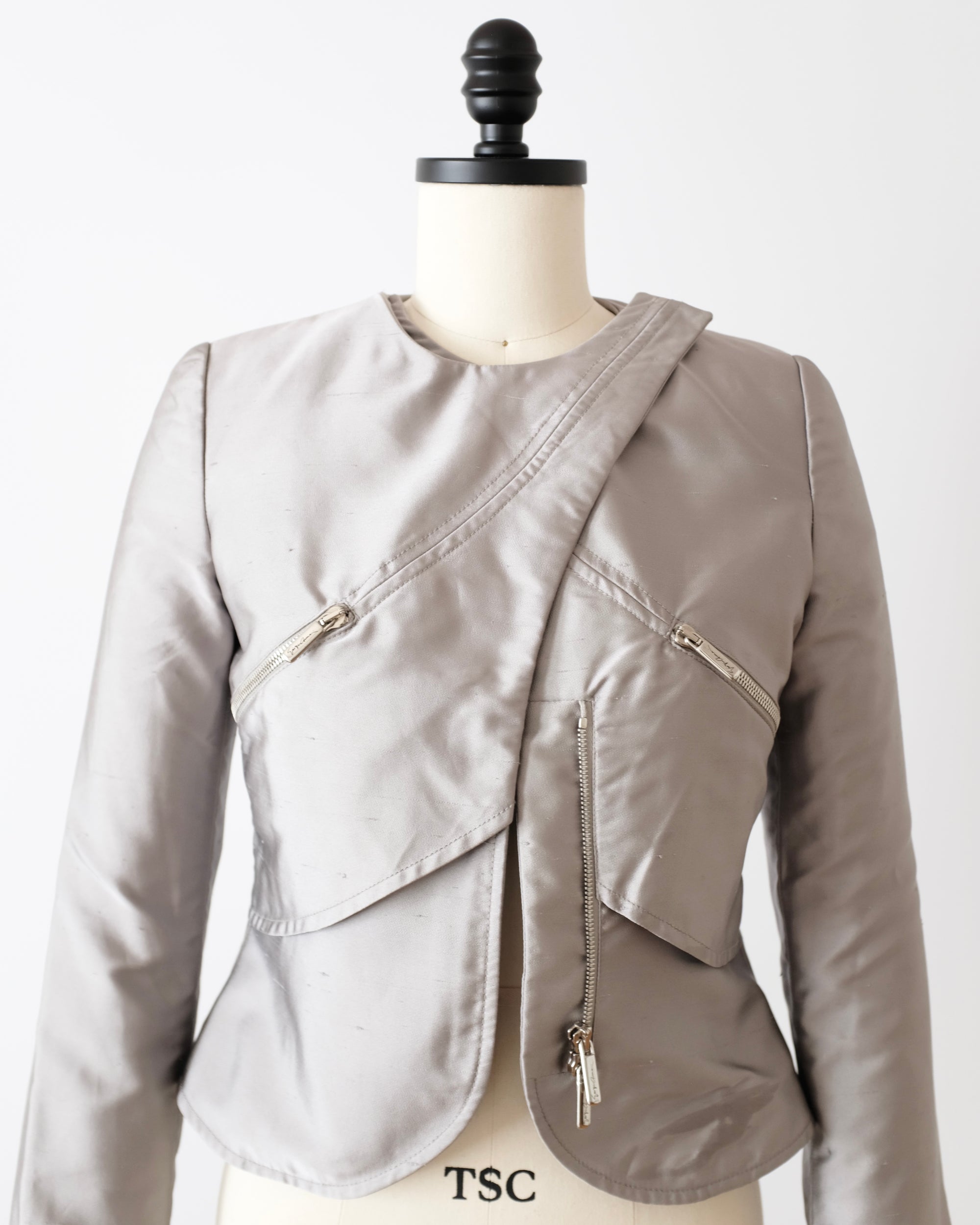 Giorgio Armani Silver Silk Jacket (XS)