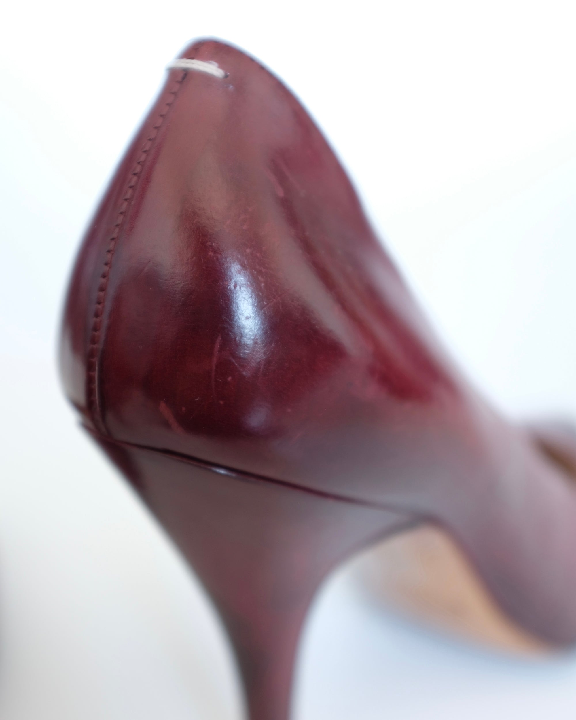 Maison Margiela Burgundy Gradient Heels (37)