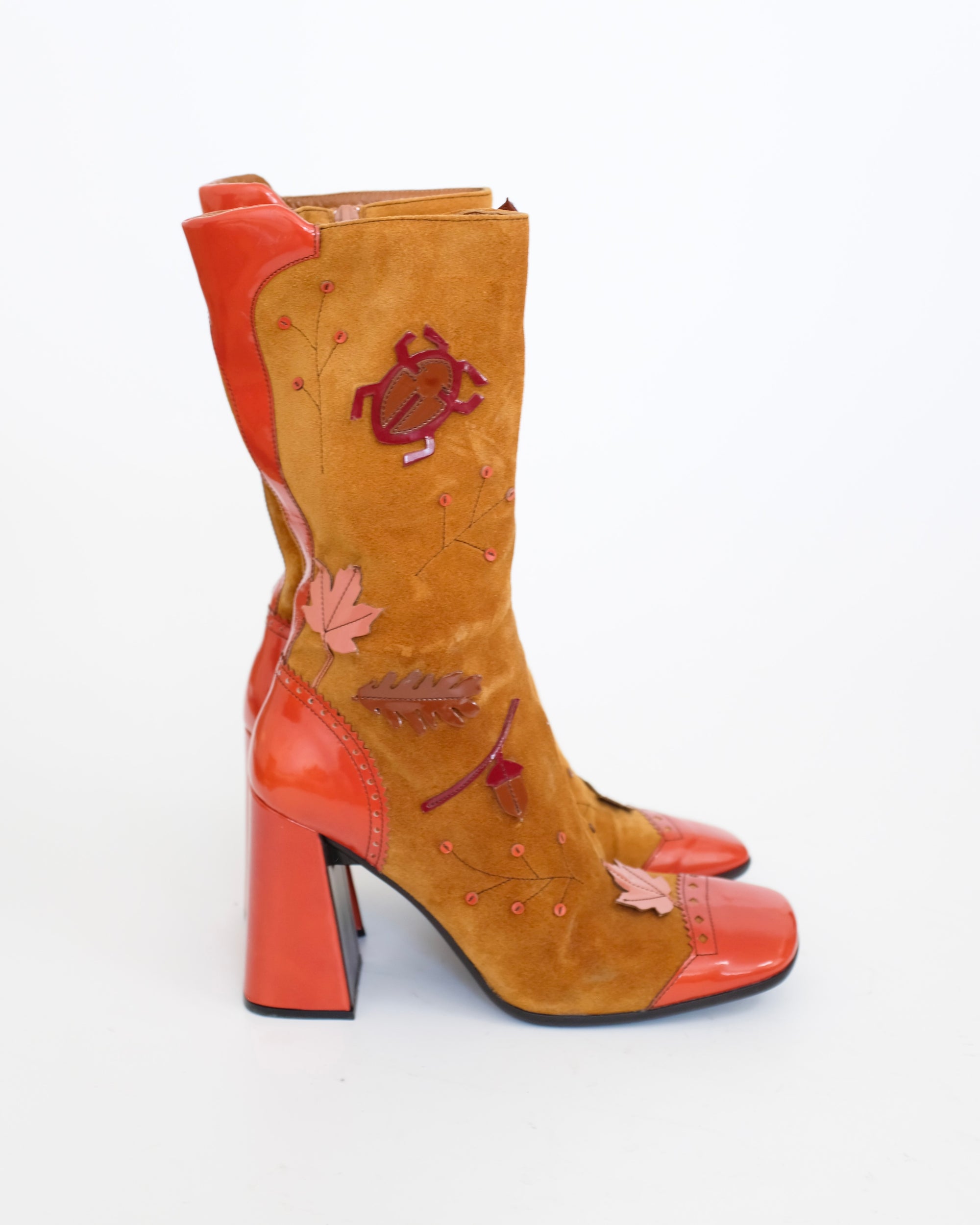 Prada FW1999 Acorn, Leaf, and Bug Boots (38.5)