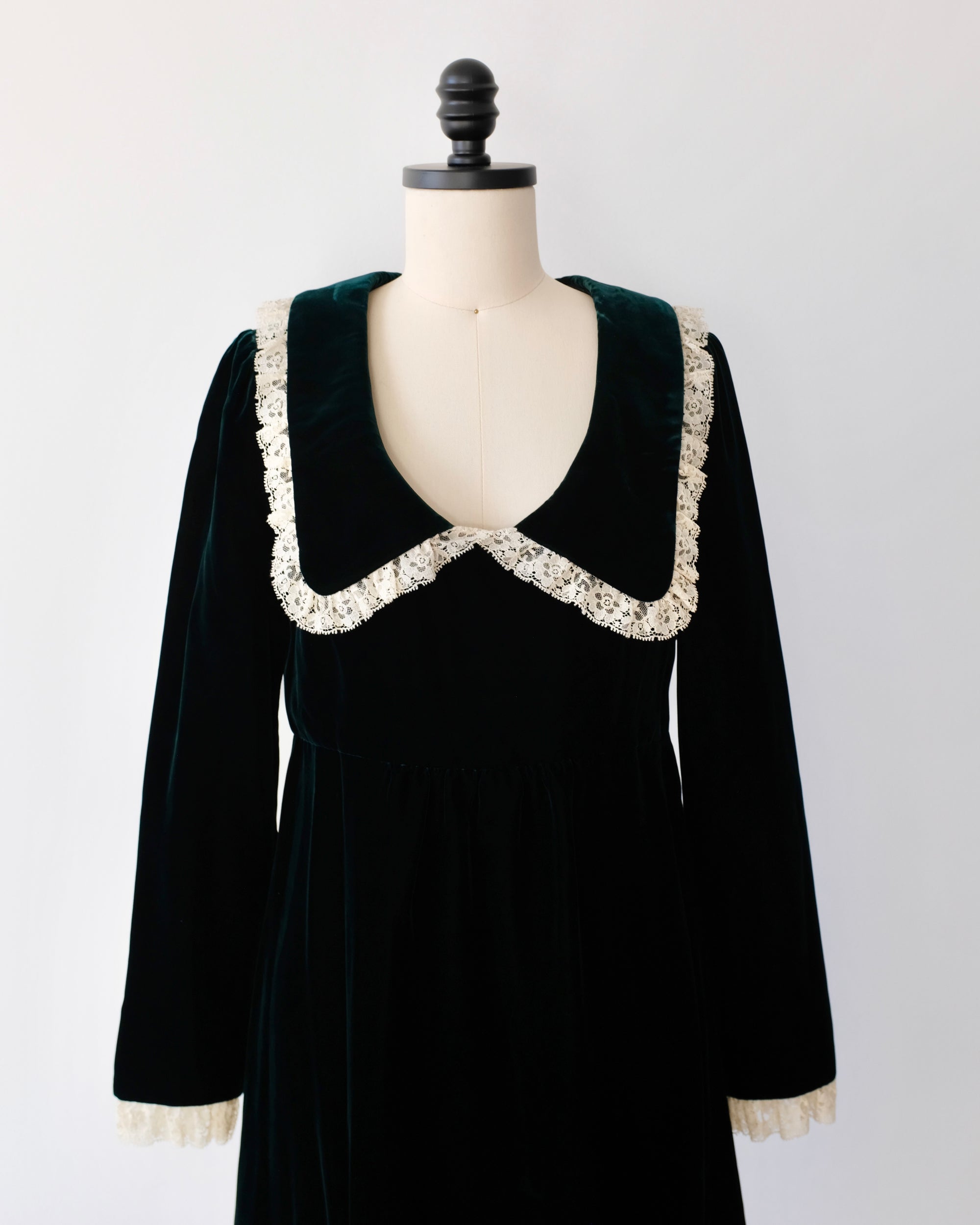 Saint Laurent FW2016 Emerald Velvet Mini Dress (XS)