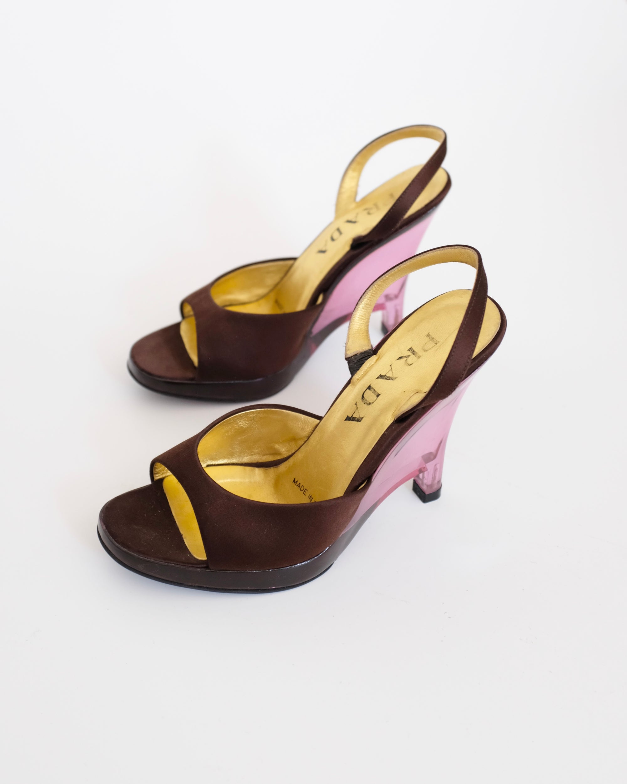 Prada SS1998 Lucite Wedges (36.5)