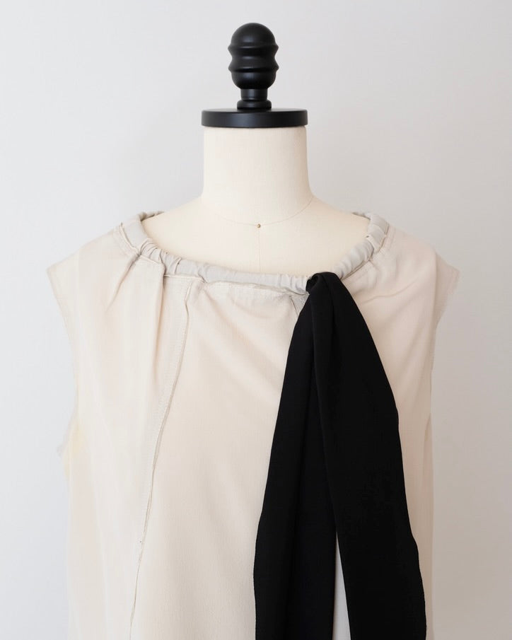 Prada SS2009 Tie Neck Sleeveless Blouse (M)