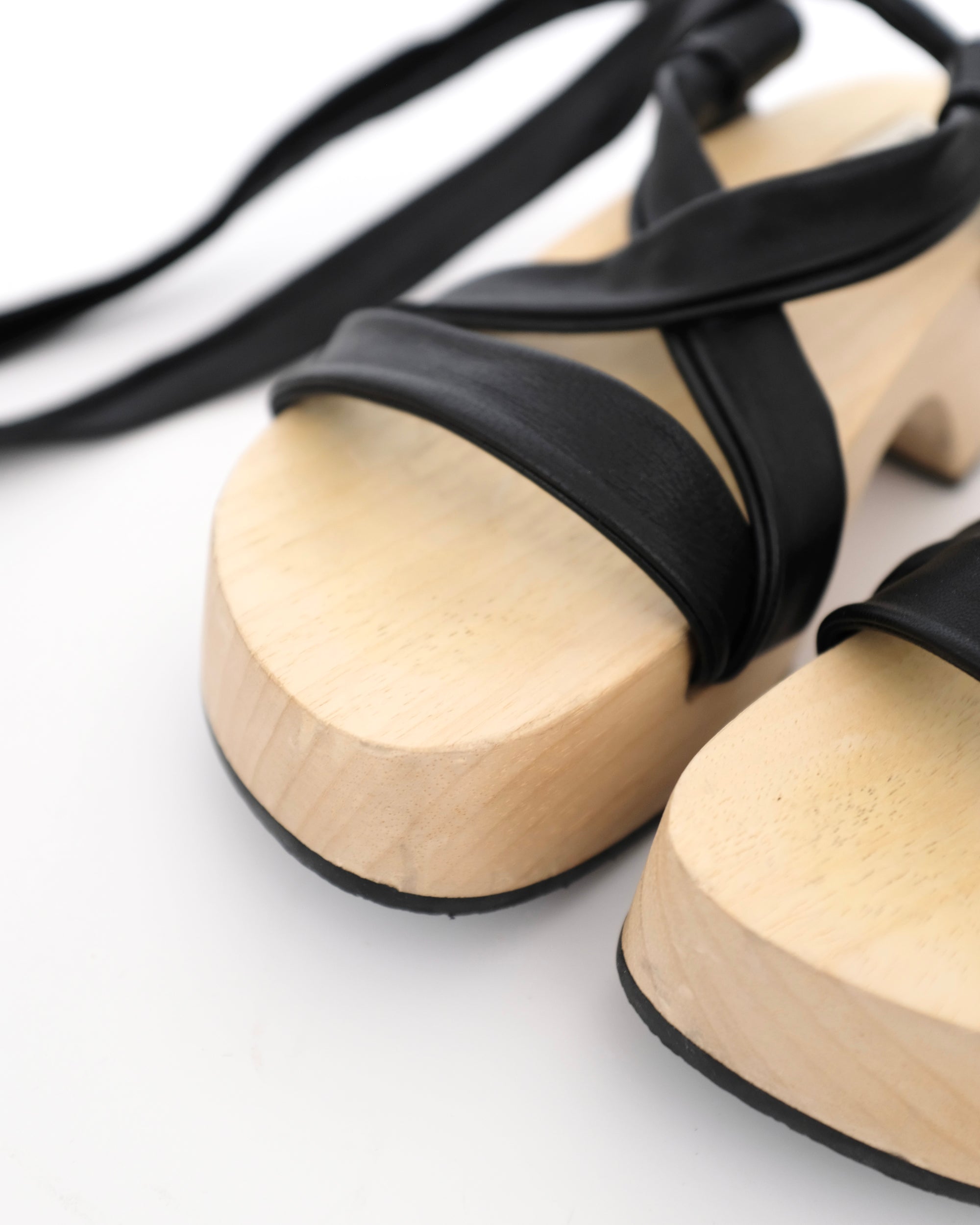 Jil Sander Wood Platform Sandals (36.5)