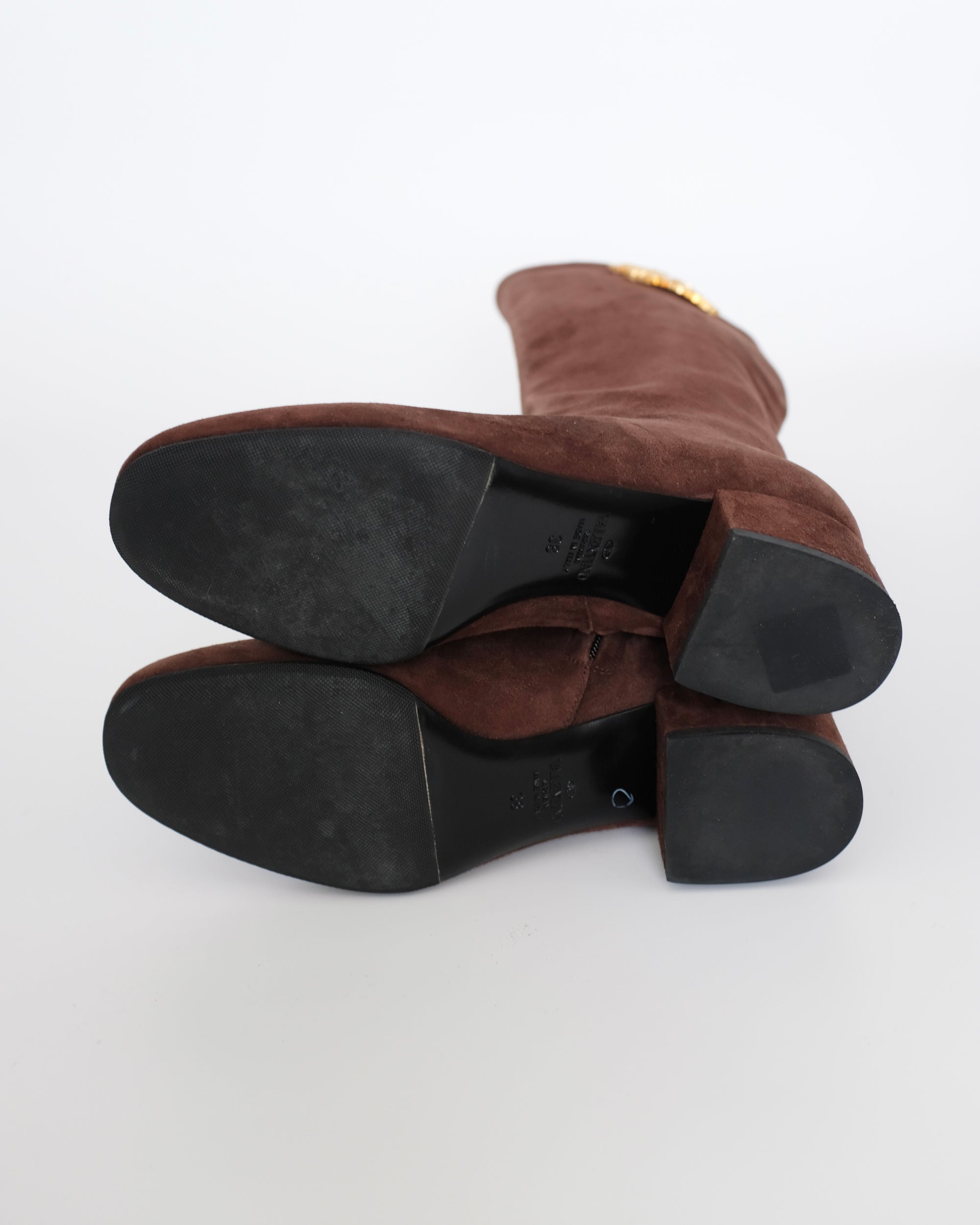 Valentino Suede Riding Boots (38)