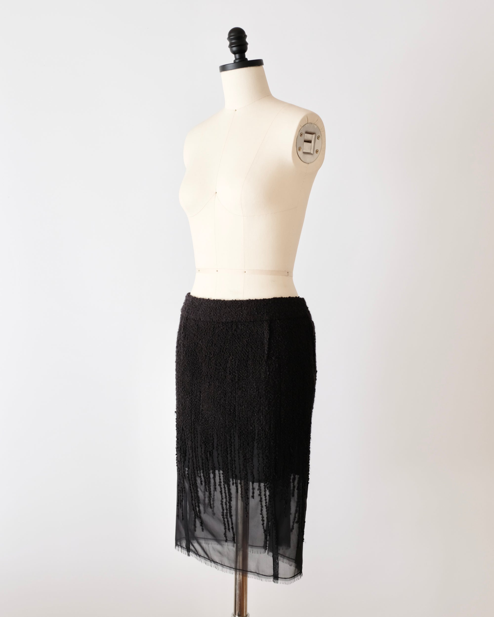 Dior by John Galliano Dripping Tweed Skirt (M)
