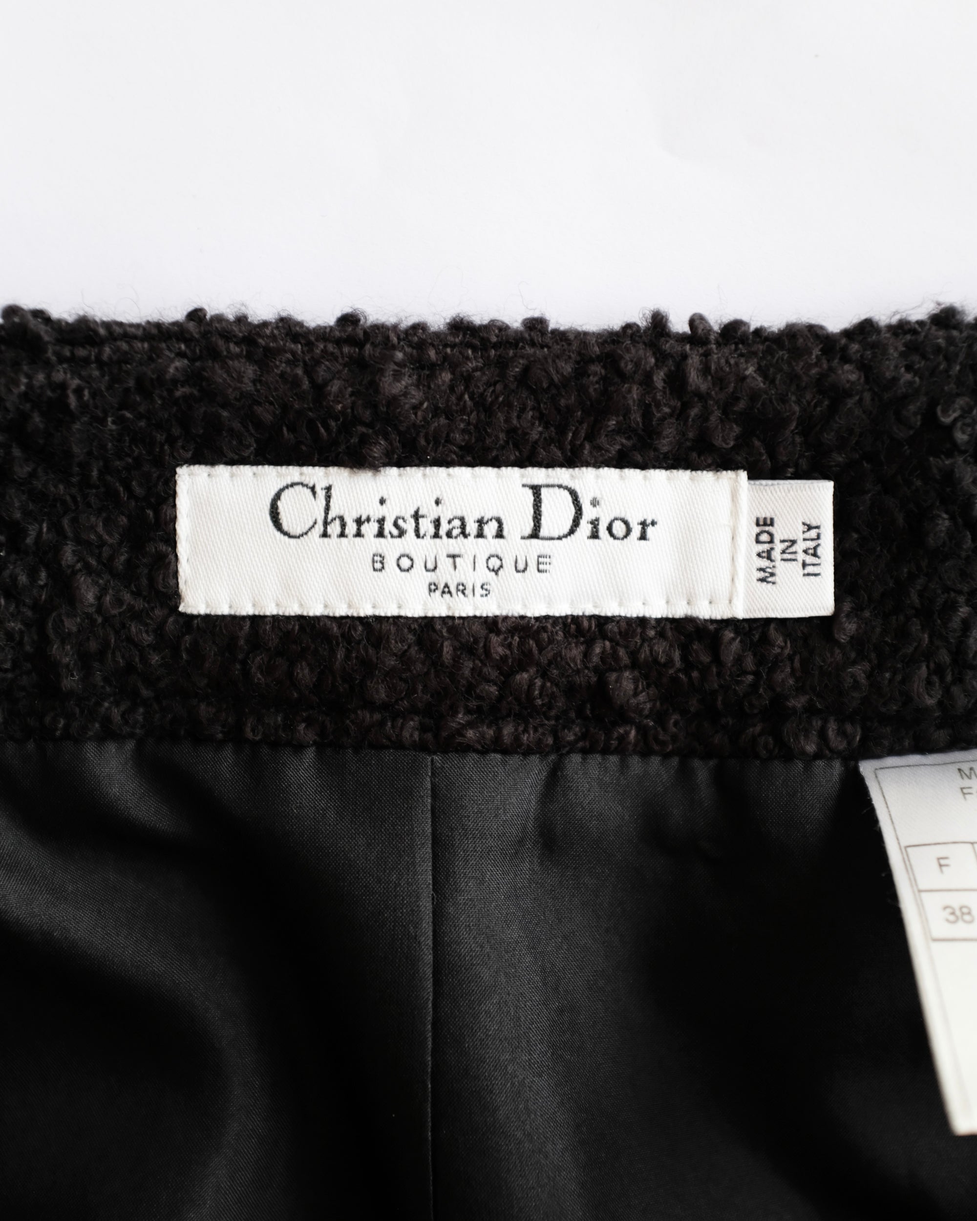 Dior by John Galliano Dripping Tweed Skirt (M)