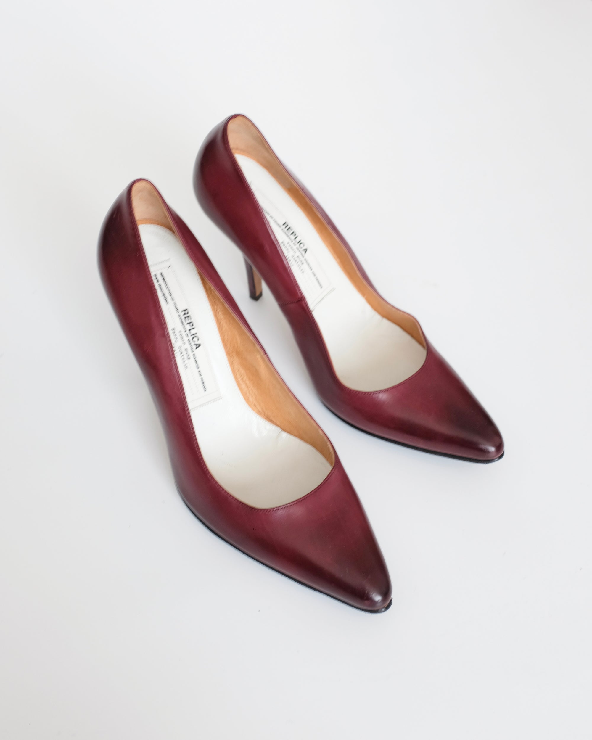 Maison Margiela Burgundy Gradient Heels (37)