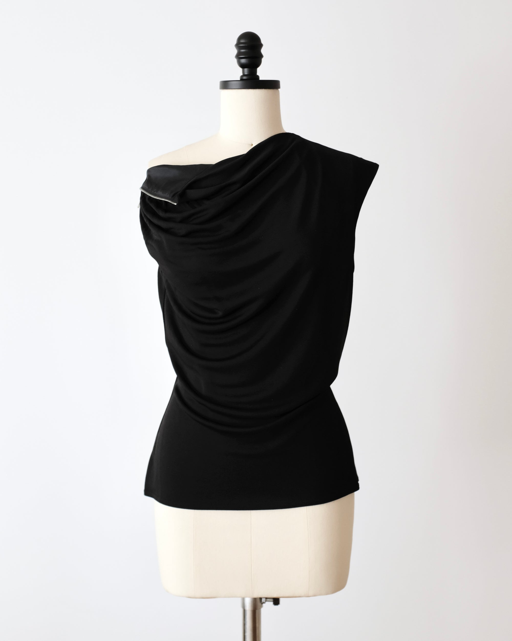 Celine 1990s Zipper Detail Sleeveless Top (M)