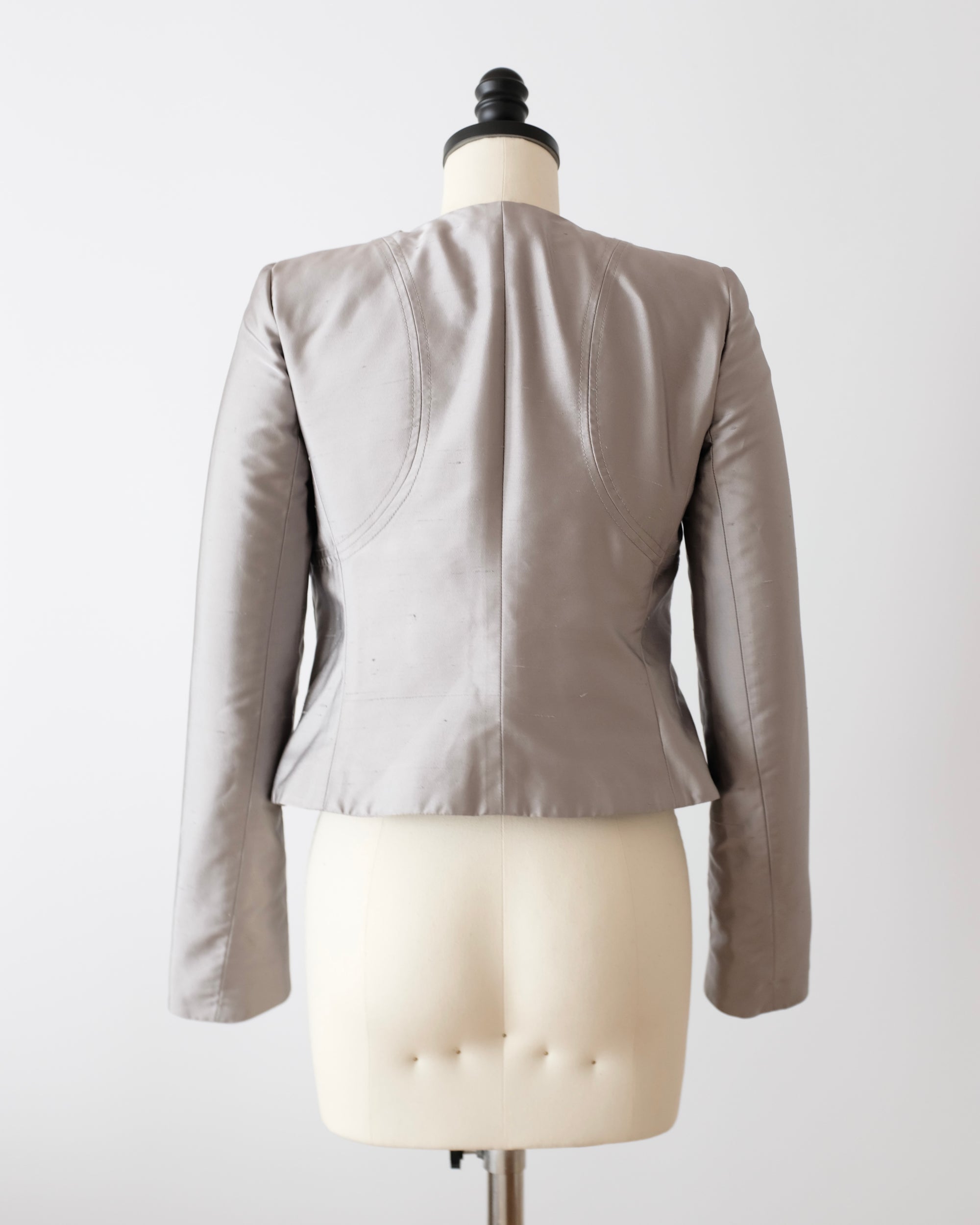Giorgio Armani Silver Silk Jacket (XS)