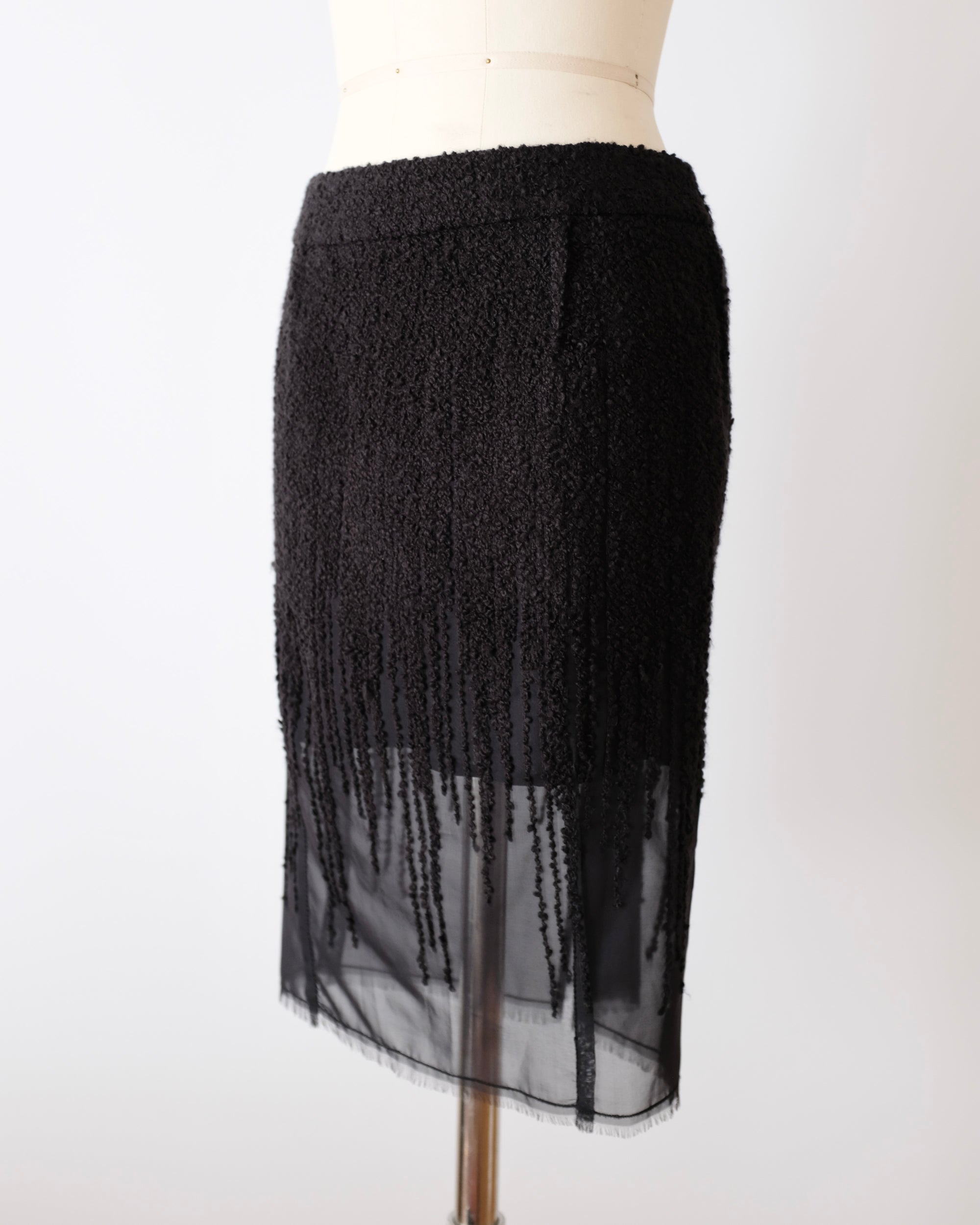 Dior by John Galliano Dripping Tweed Skirt (M)