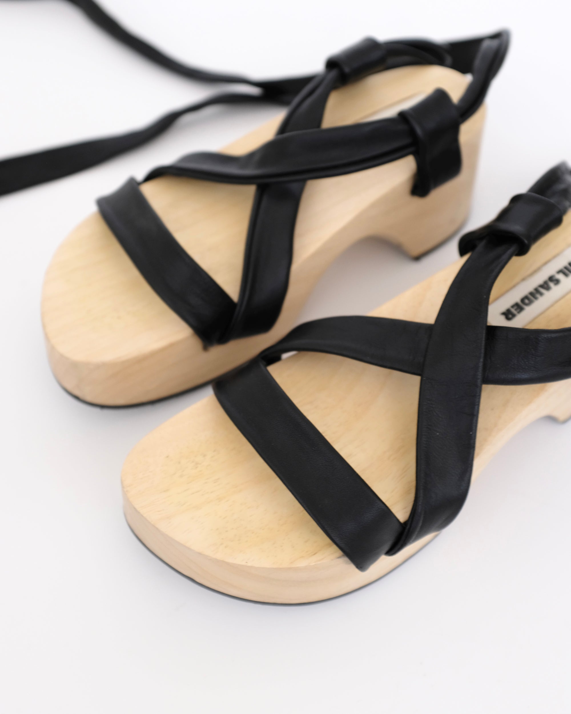 Jil Sander Wood Platform Sandals (36.5)