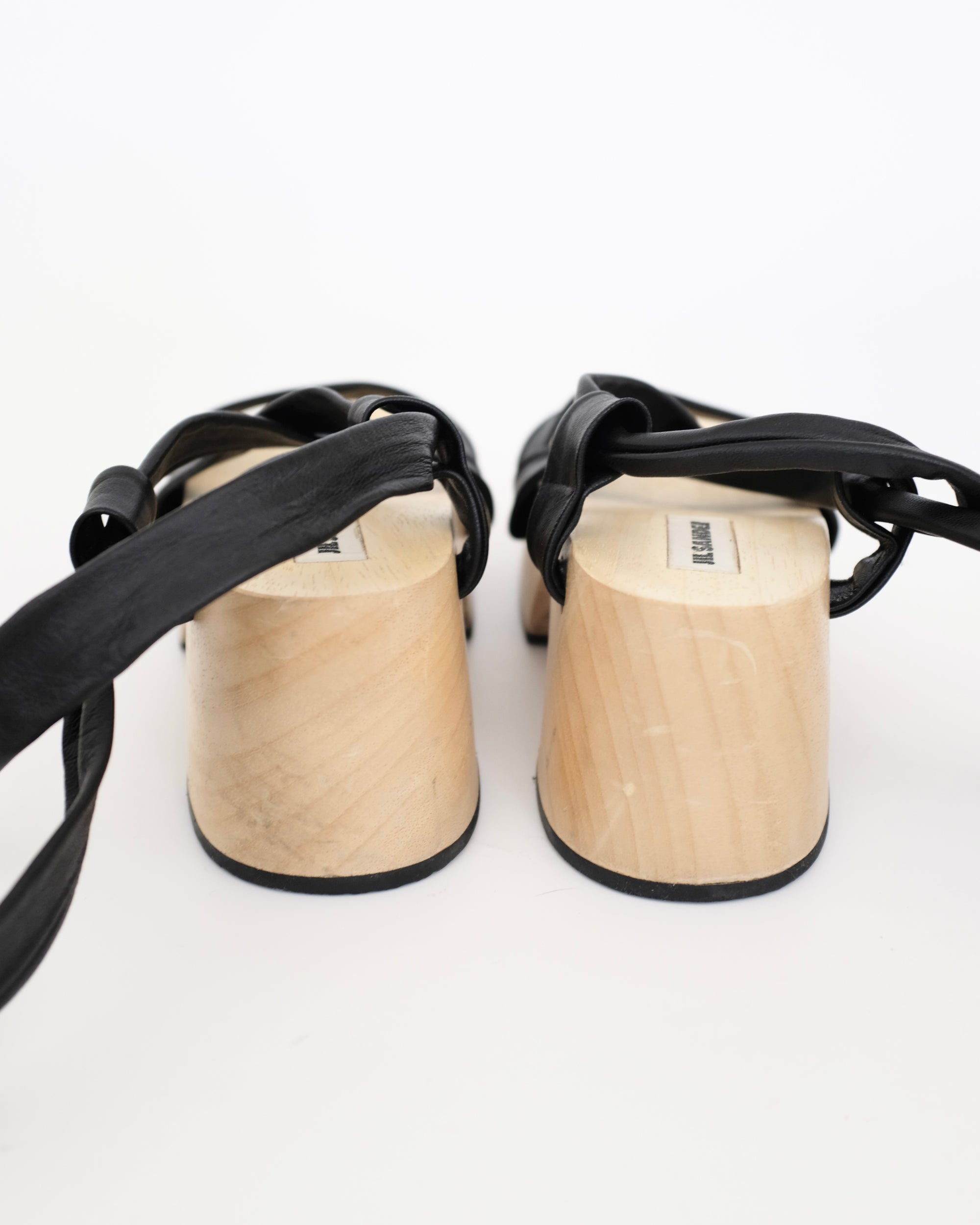 Jil Sander Wood Platform Sandals (36.5)