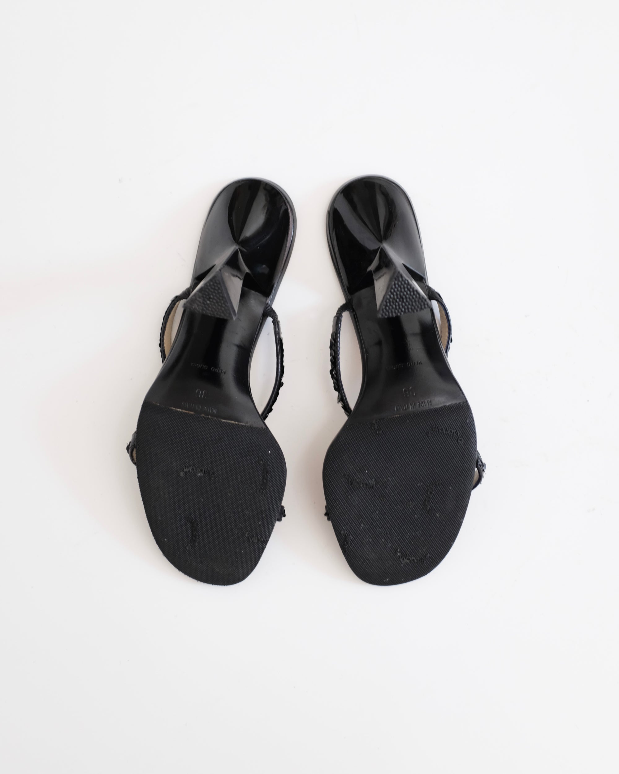 Miu Miu SS1998 Sequin Strap Sandals (36)