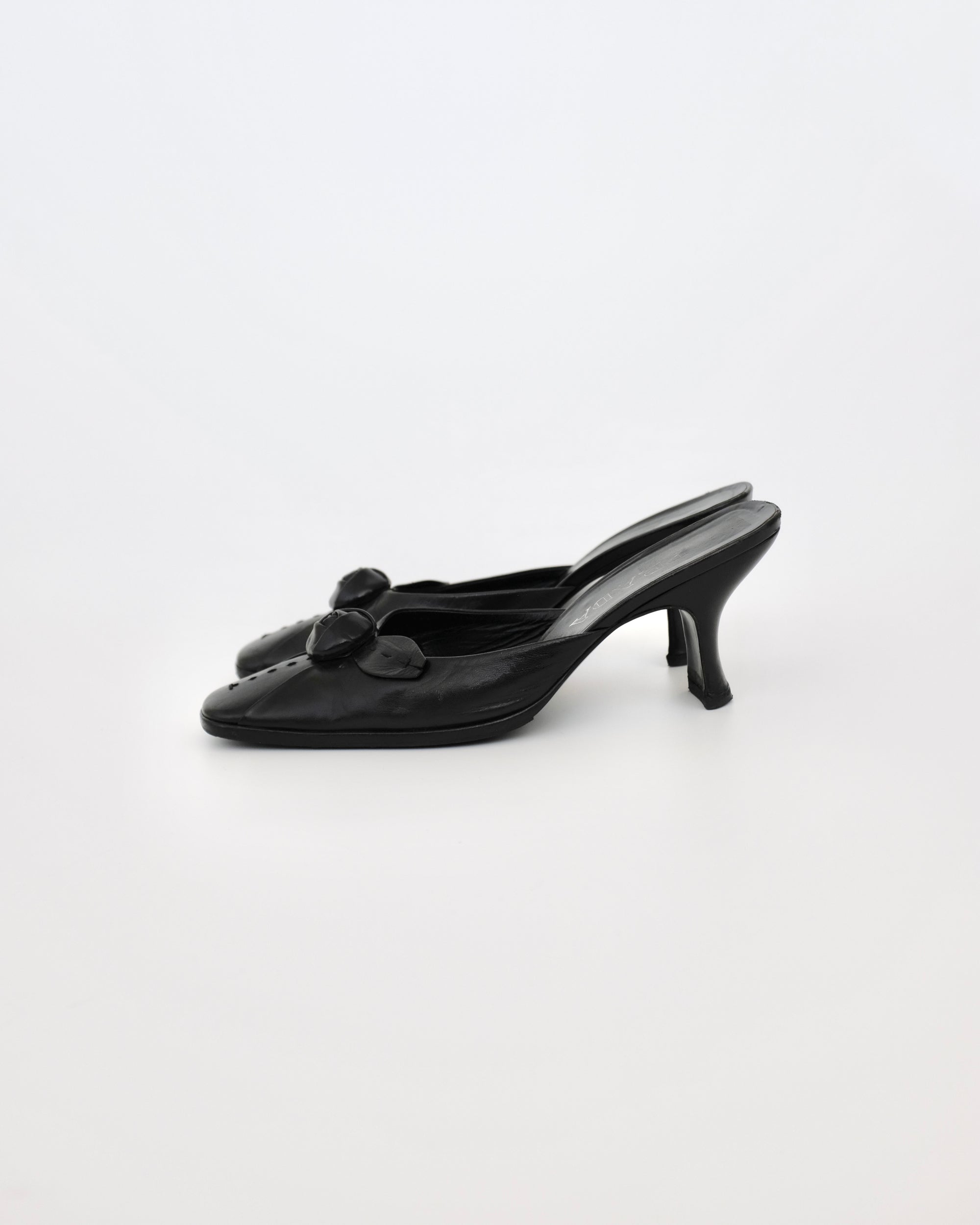 Prada FW2003 Rosette Mules (38.5)