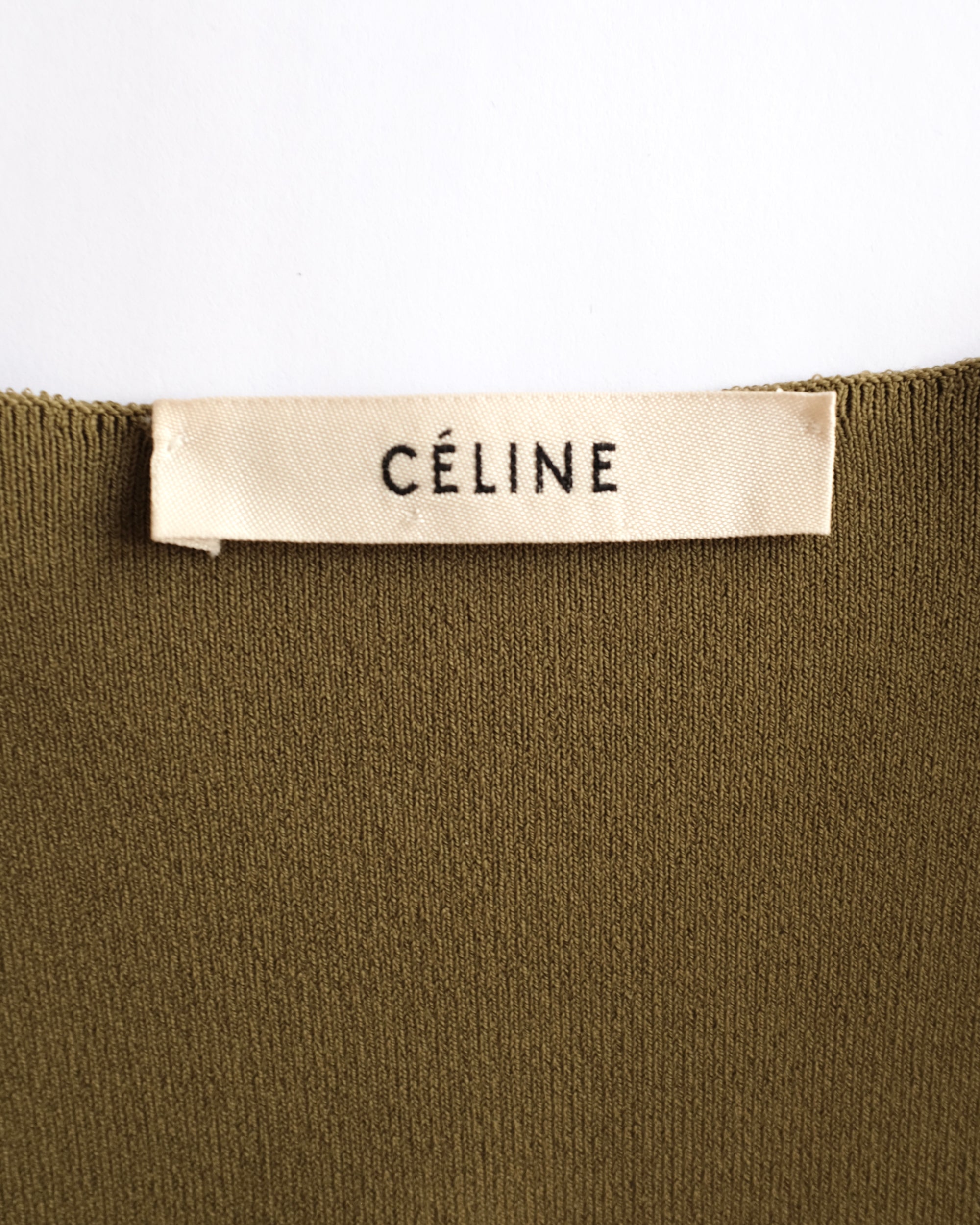 Celine by Phoebe Philo Military Green Mini Dress (S)