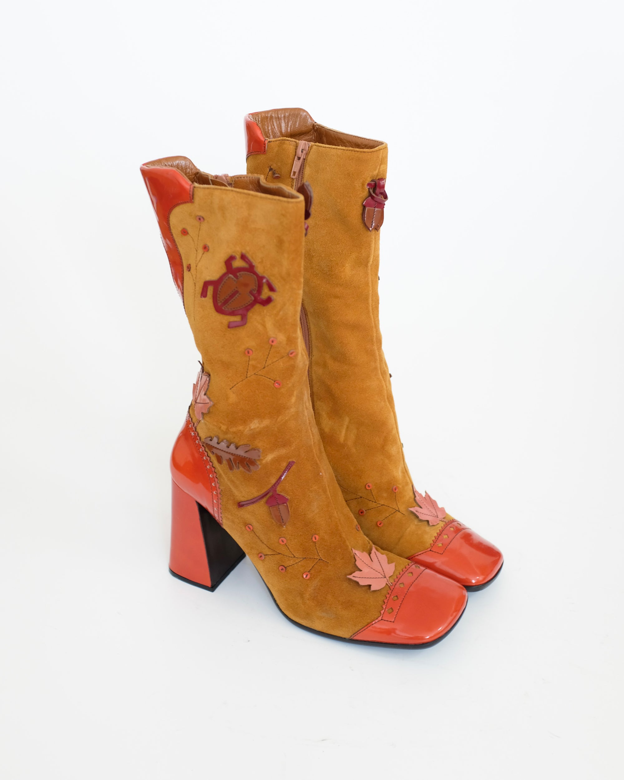 Prada FW1999 Acorn, Leaf, and Bug Boots (38.5)