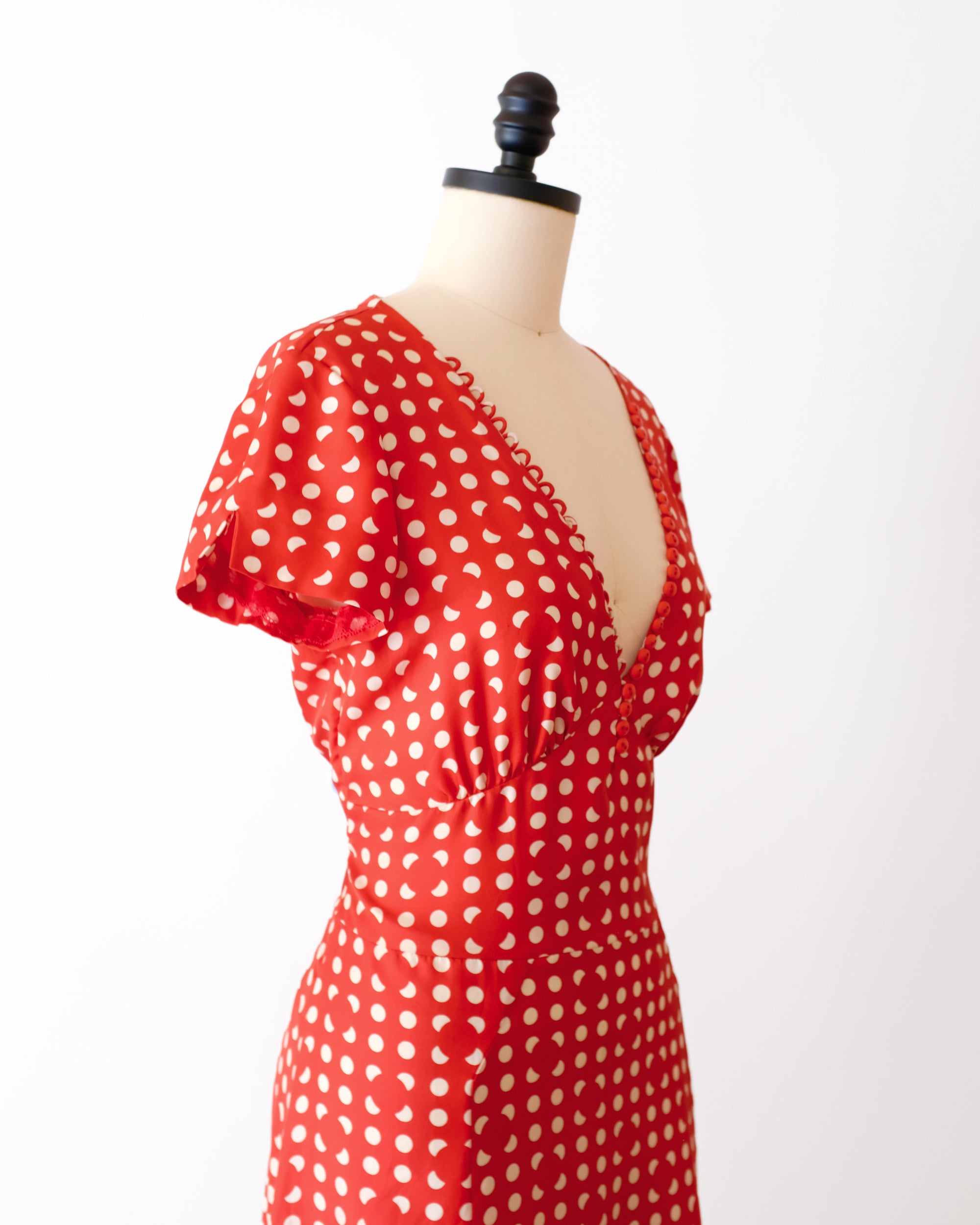 Marc Jacobs SS2003 Red Polka Dot Dress (L)