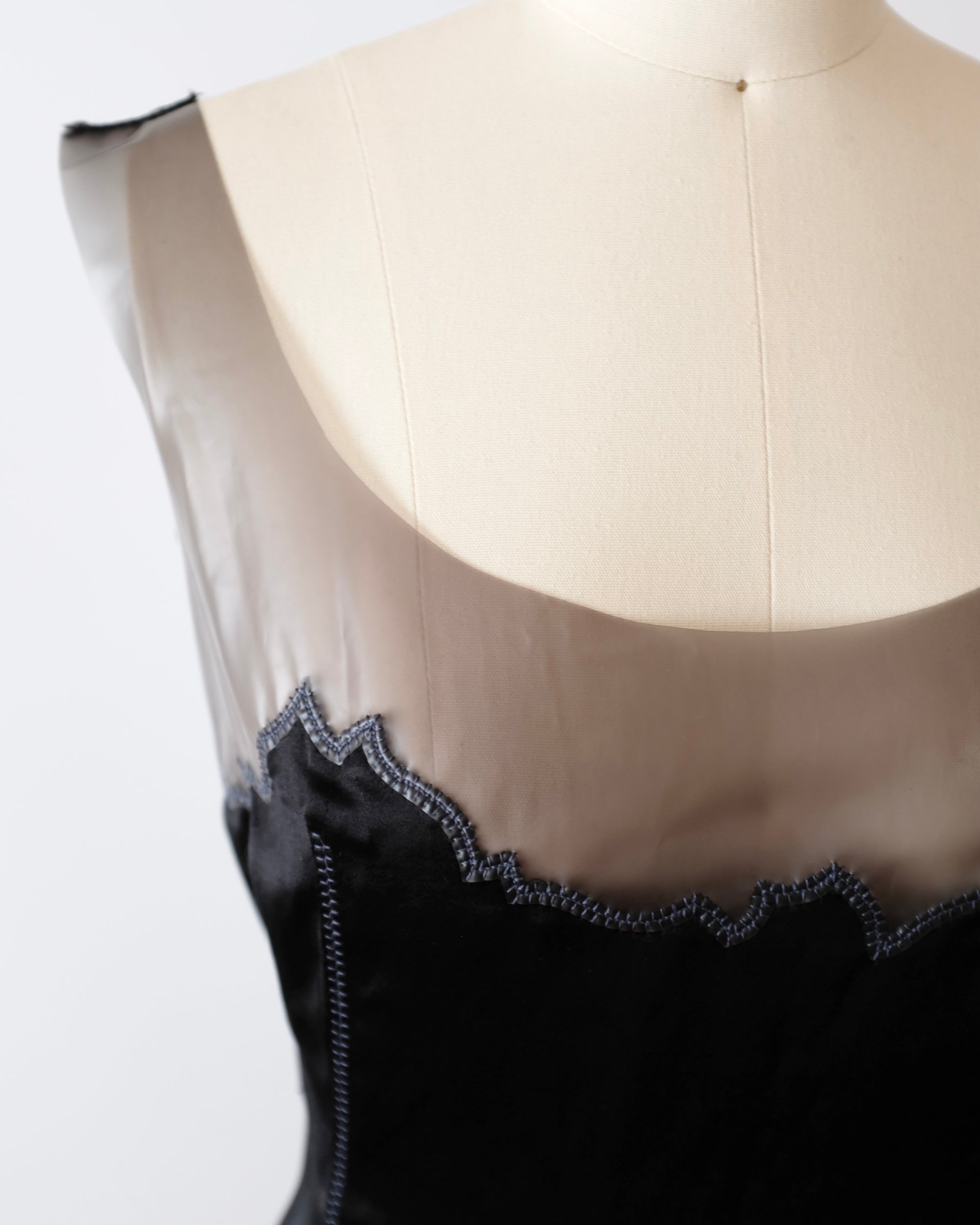 Prada SS1998 Latex Trim Dress (M)