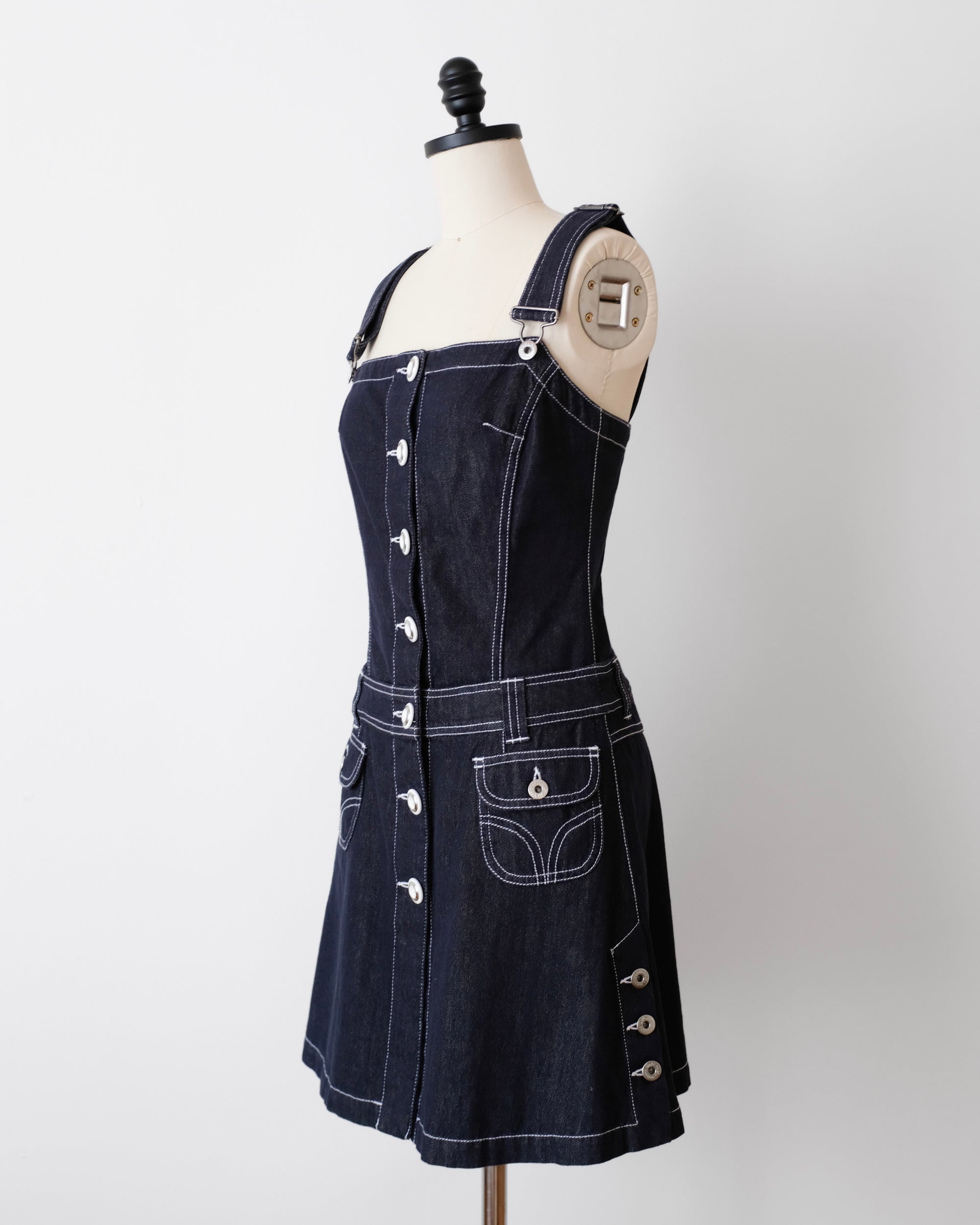 Dolce & Gabbana Denim Overall Mini Dress (XS)