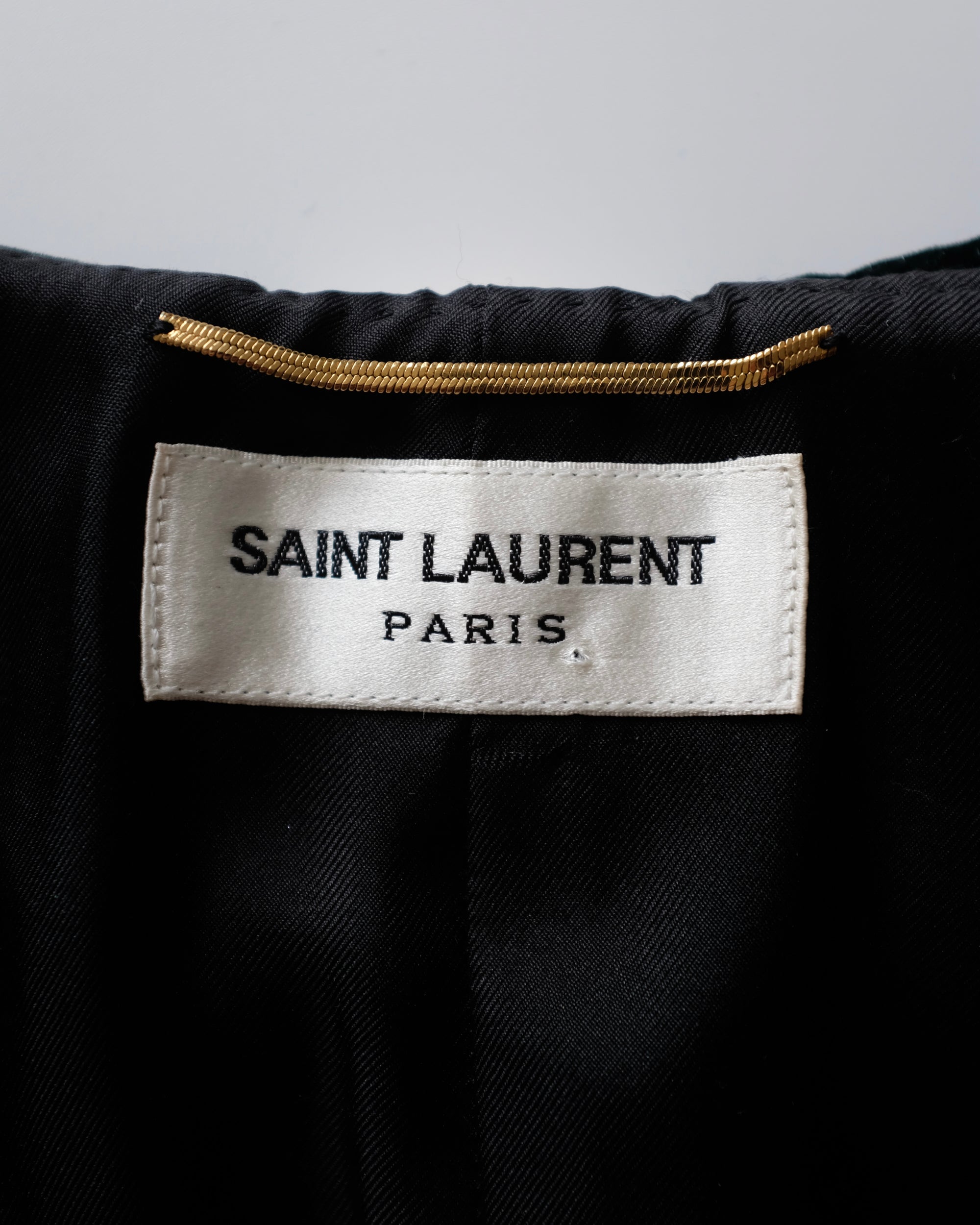 Saint Laurent FW2016 Emerald Velvet Mini Dress (XS)