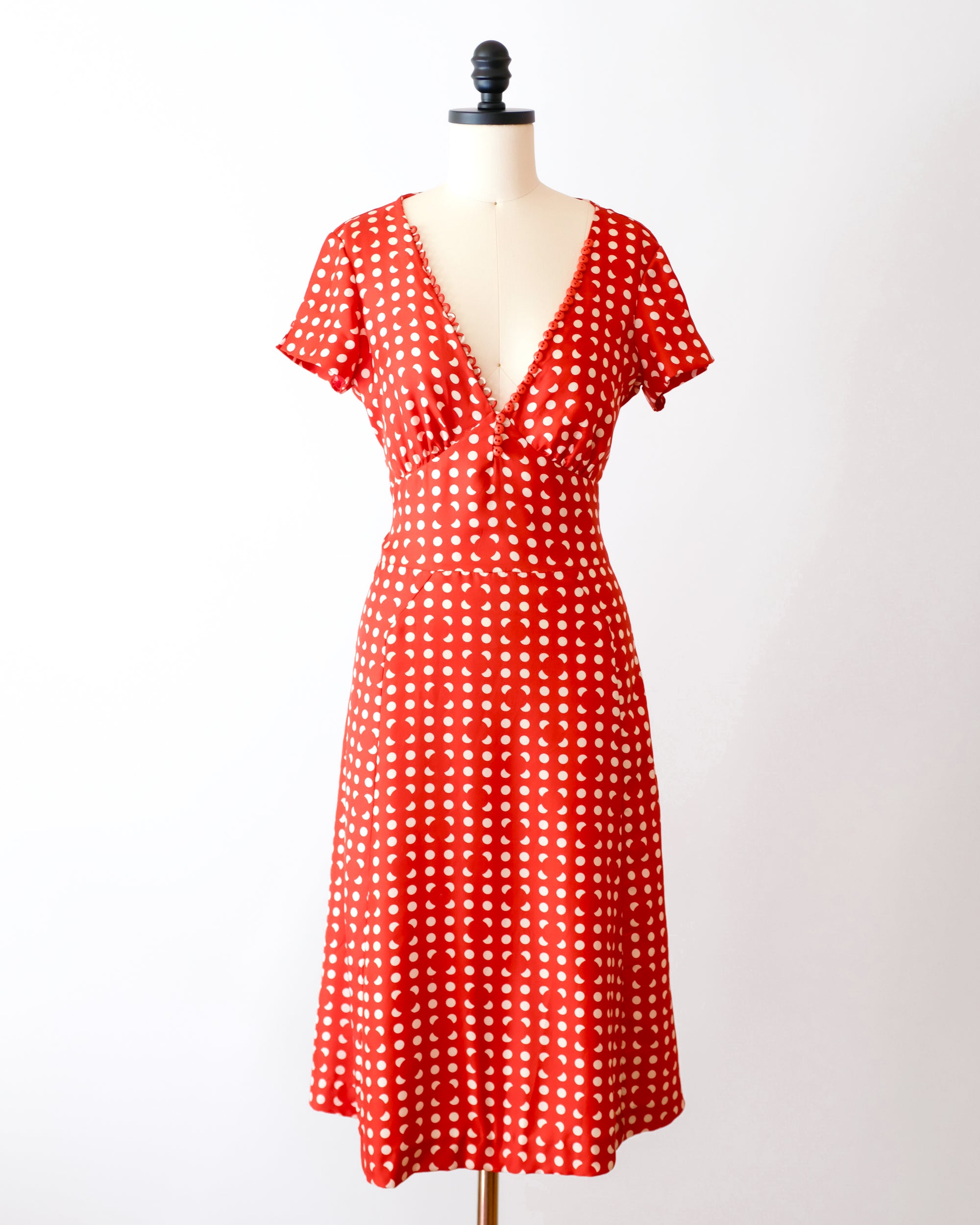 Marc Jacobs SS2003 Red Polka Dot Dress (L)