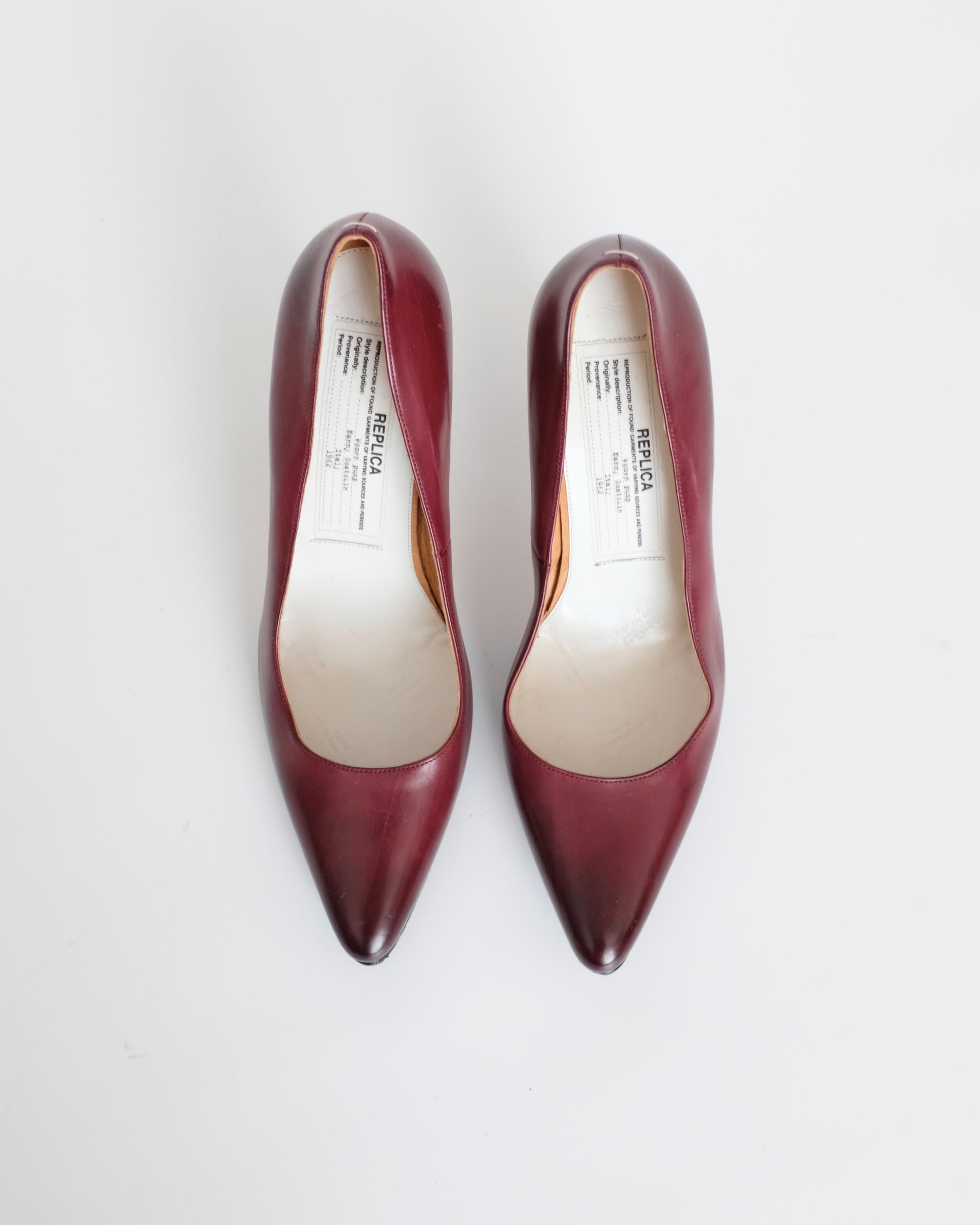 Maison Margiela Burgundy Gradient Heels (37)