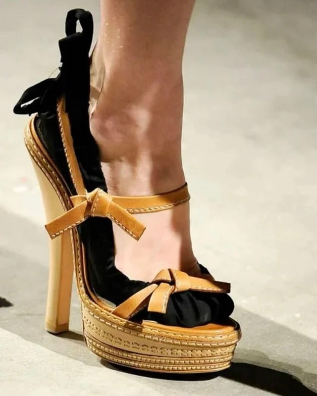 Prada SS2009 Tan Platform Sandals (36.5)