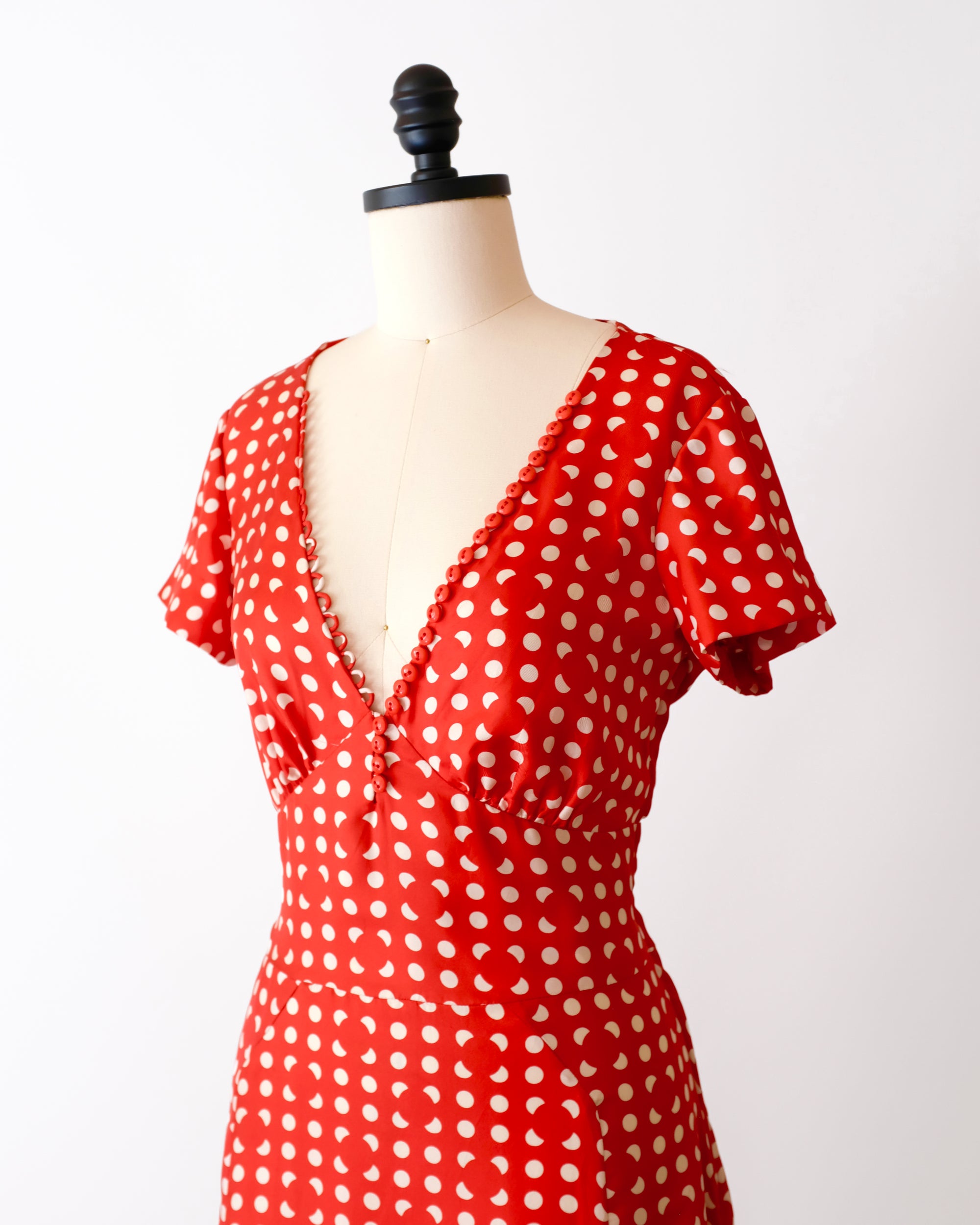 Marc Jacobs SS2003 Red Polka Dot Dress (L)