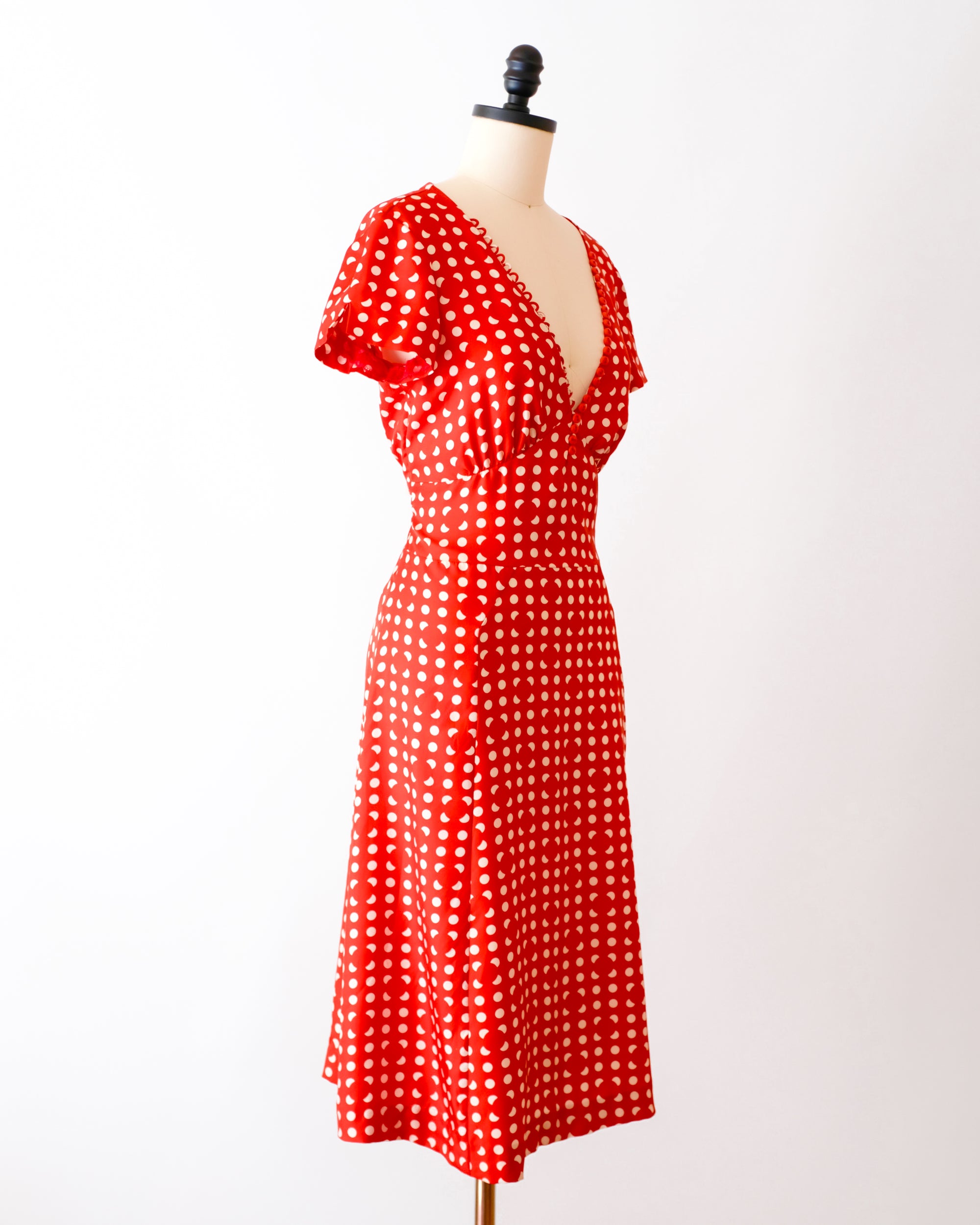 Marc Jacobs SS2003 Red Polka Dot Dress (L)