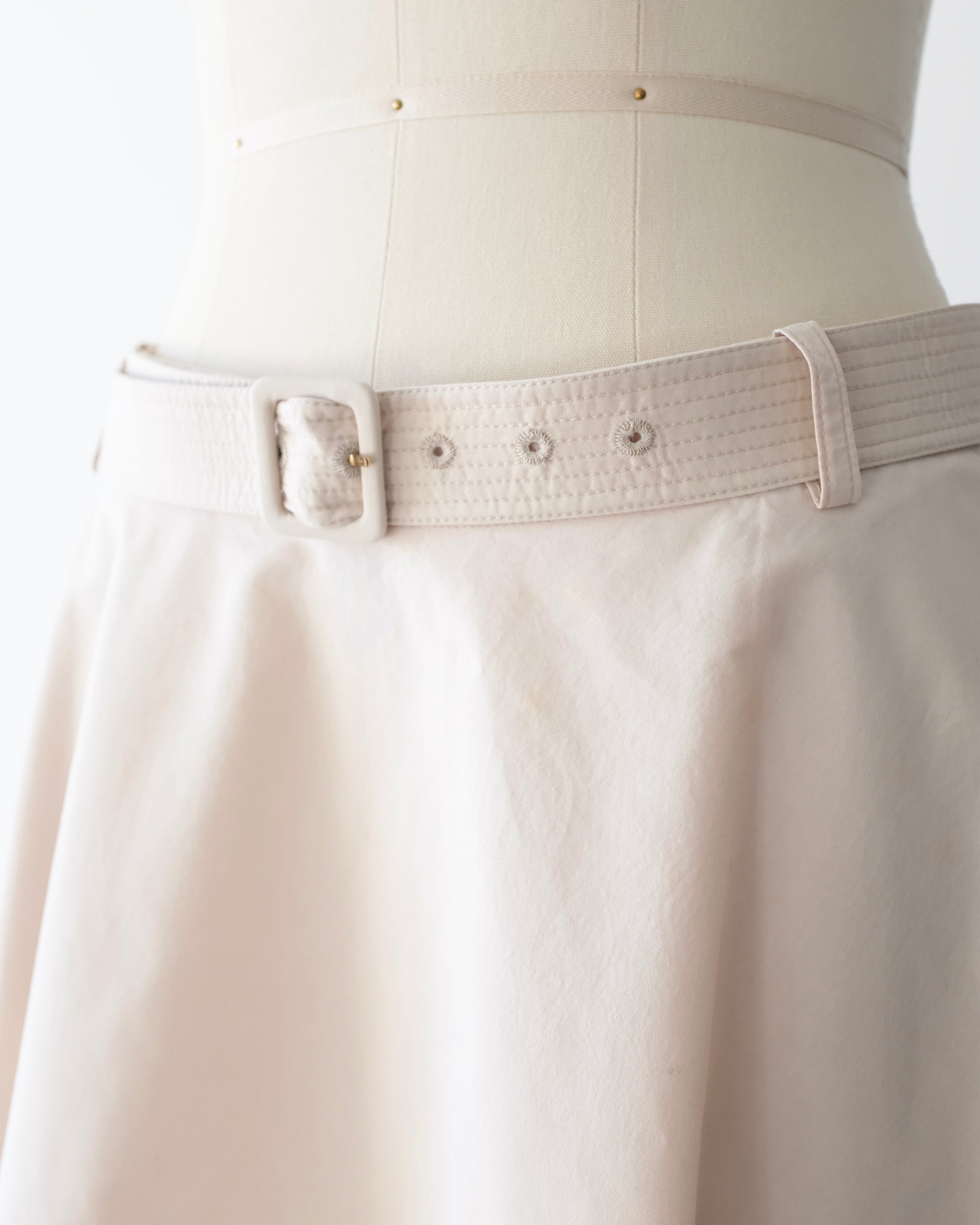 Ferragamo Blush Pink Belted Midi Skirt (M)