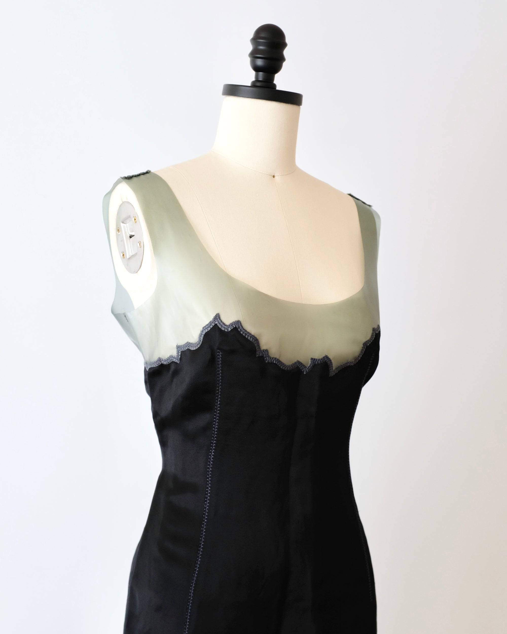 Prada SS1998 Latex Trim Dress (S)