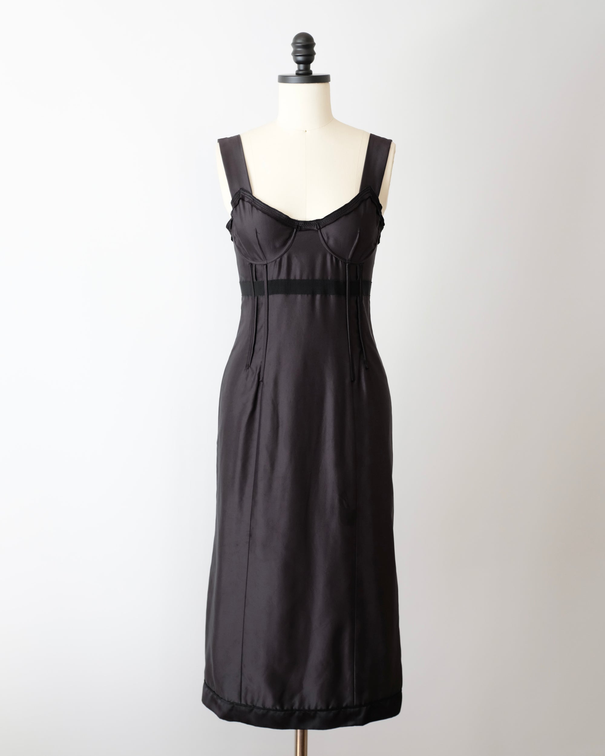 Prada Black Silk Corset Dress (XS)
