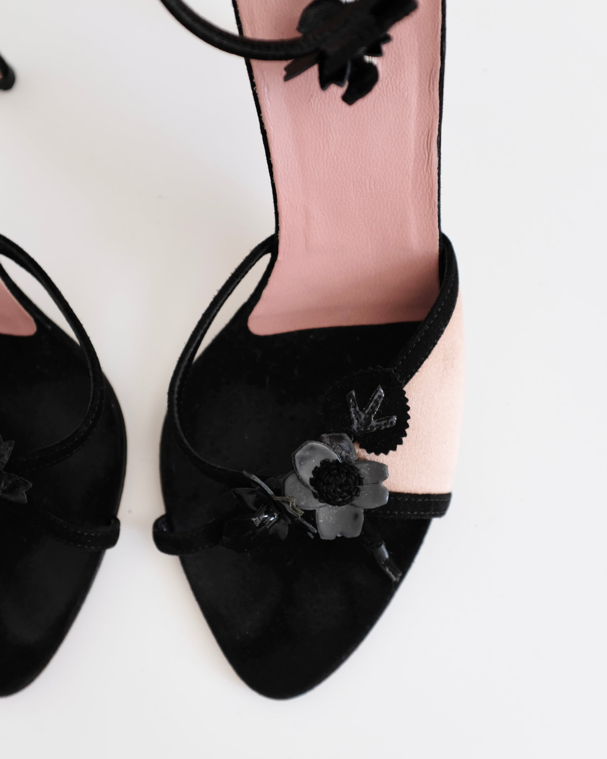 Prada 2002 Pink Satin Sandals (37)