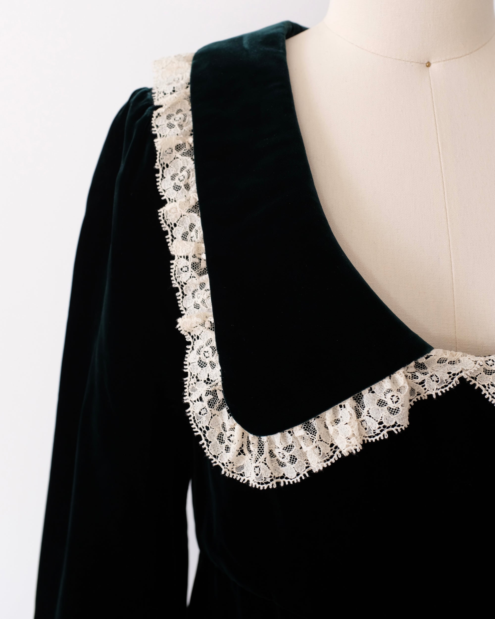 Saint Laurent FW2016 Emerald Velvet Mini Dress (XS)