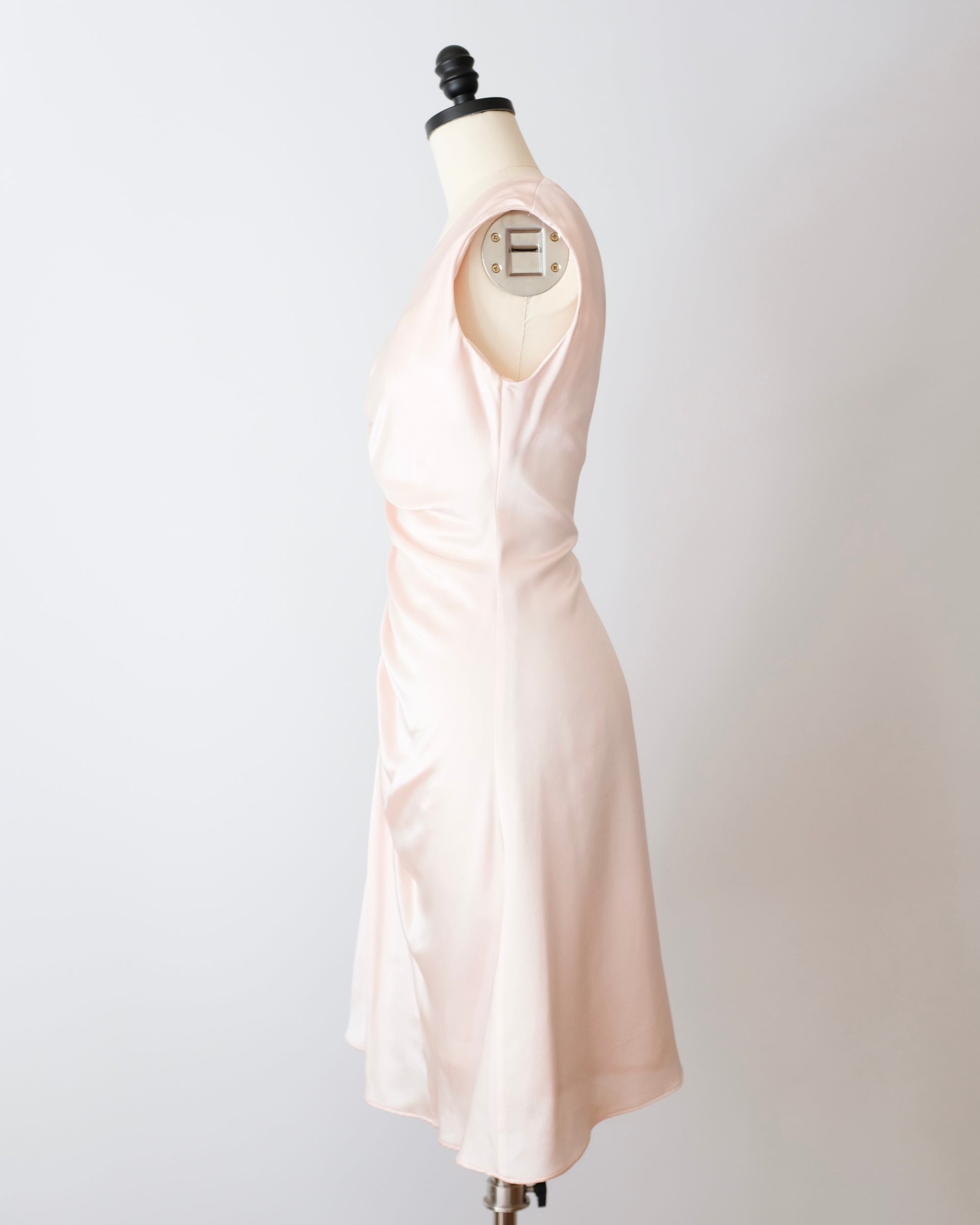 Dior by John Galliano Pink Silk Asymmetric Dress (M)