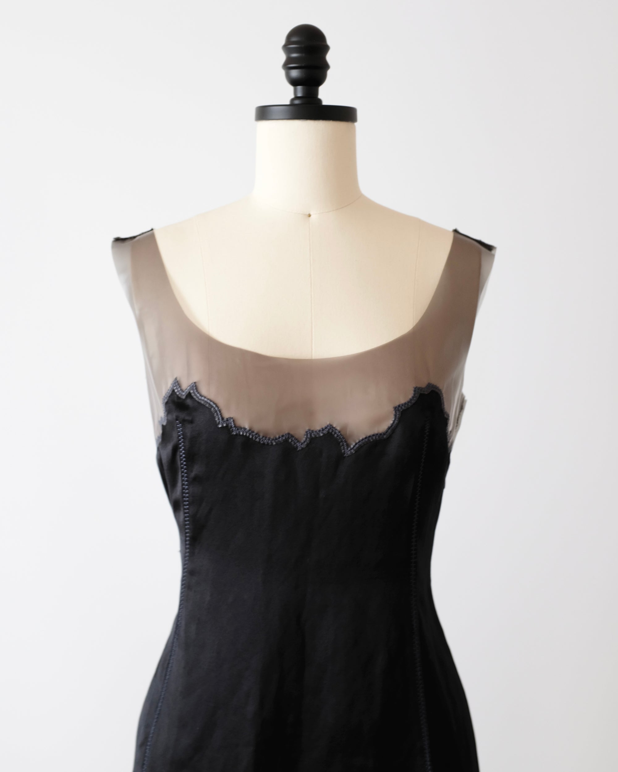 Prada SS1998 Latex Trim Dress (M)