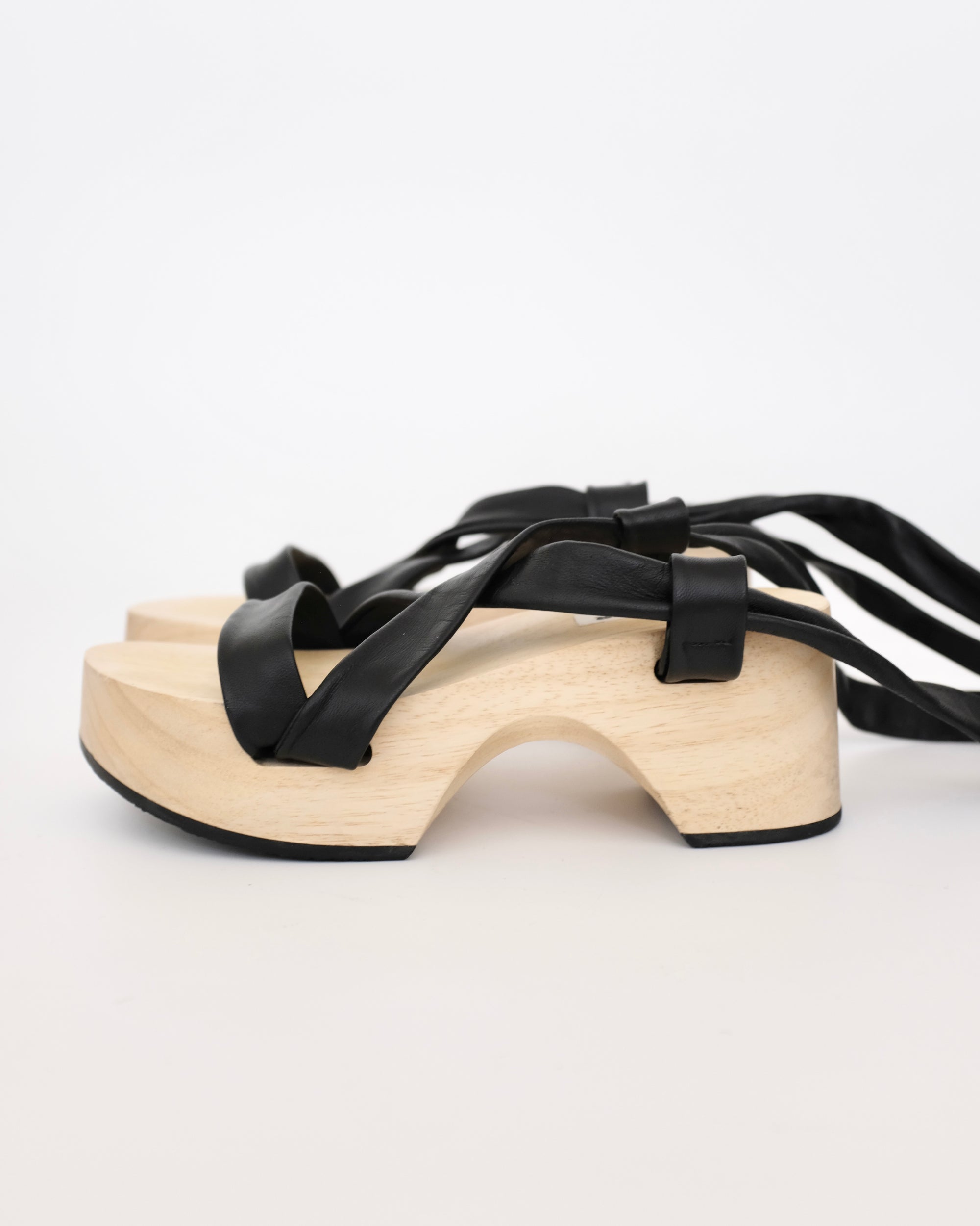 Jil Sander Wood Platform Sandals (36.5)