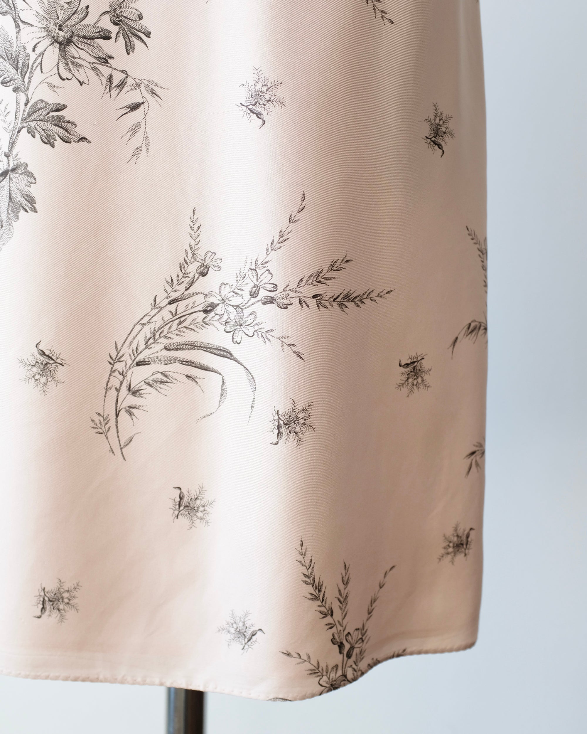 Prada Silk Floral Midi Dress with Bow Back (XS)