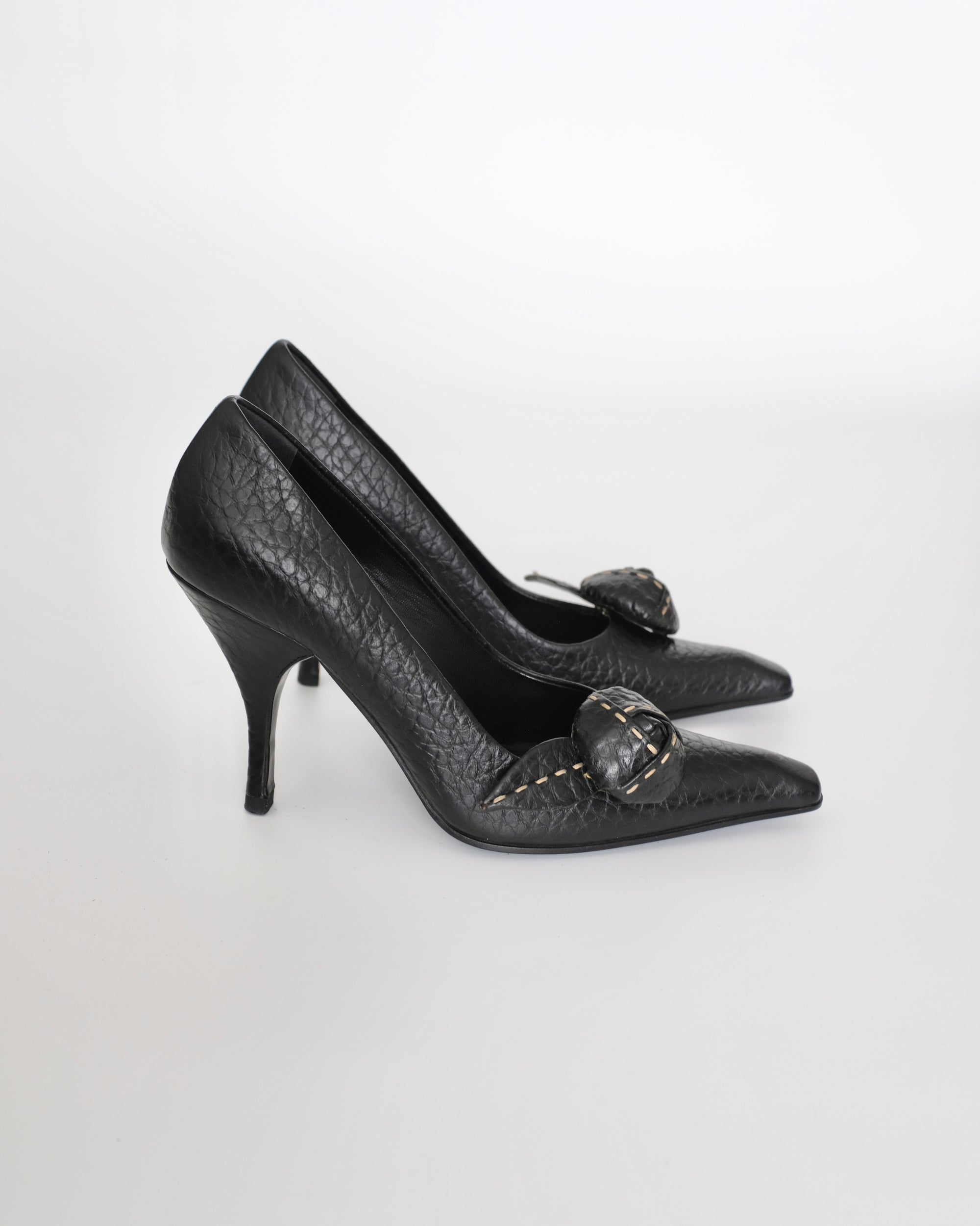 Prada FW2003 Removable Rosette Heels (36.5)