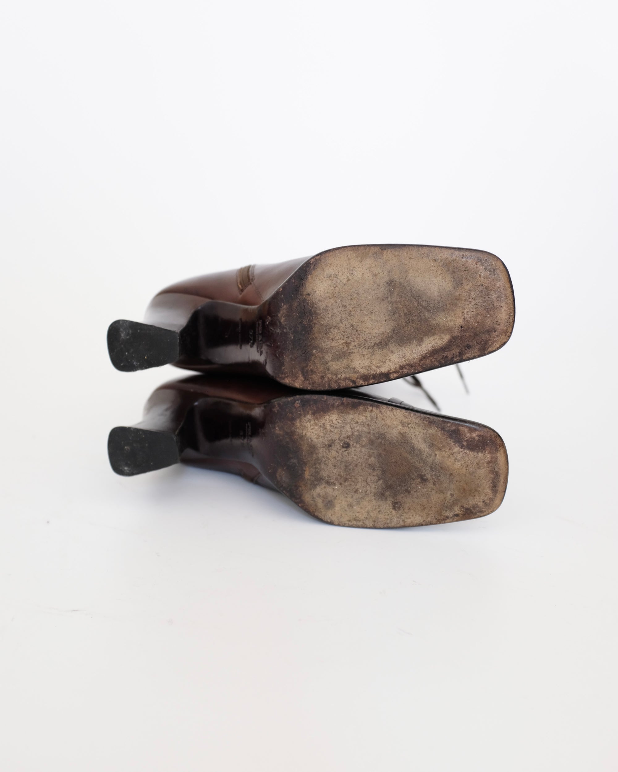 Prada FW2001 Brown Victorian Boots (37.5)