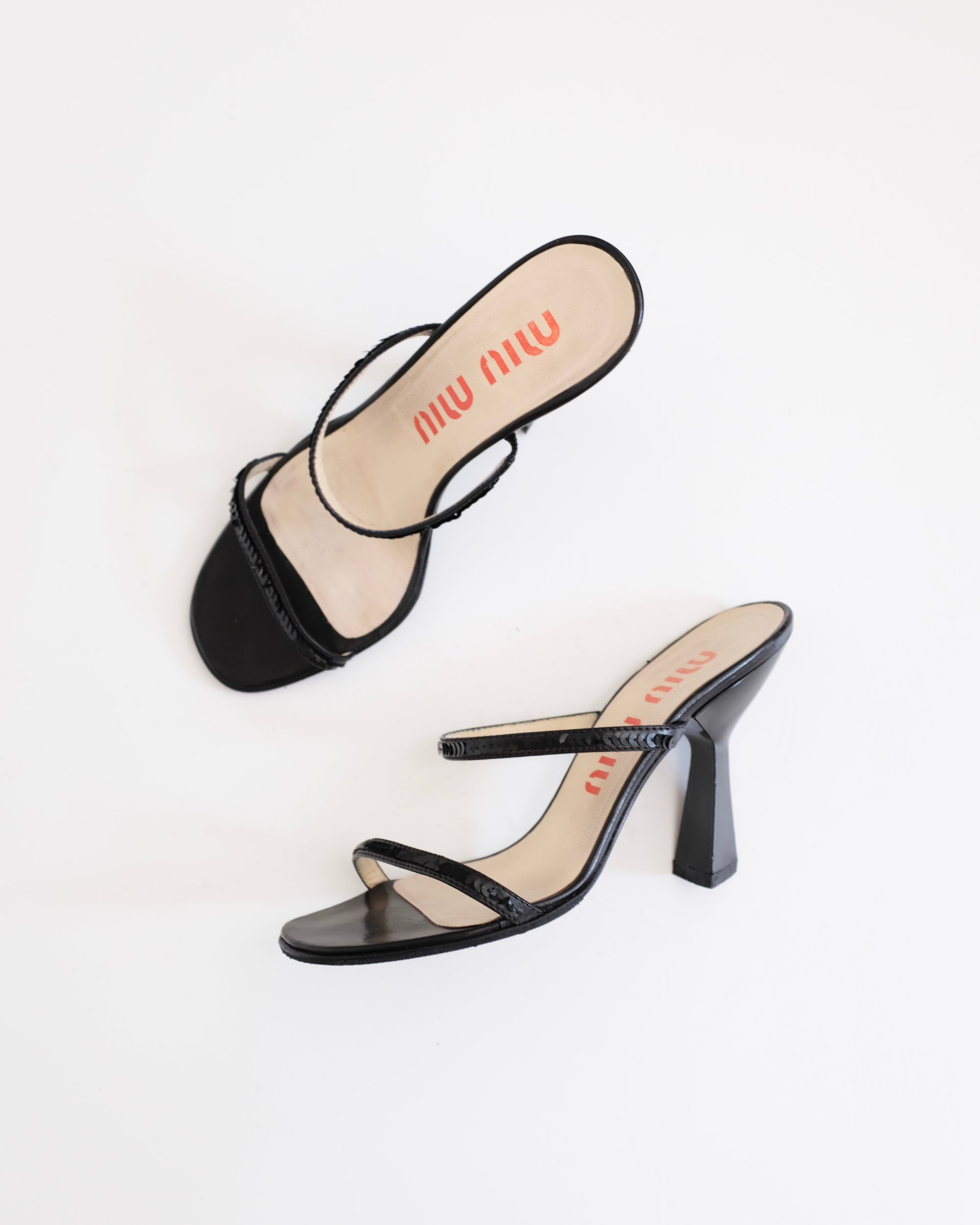 Miu Miu SS1998 Sequin Strap Sandals (36)