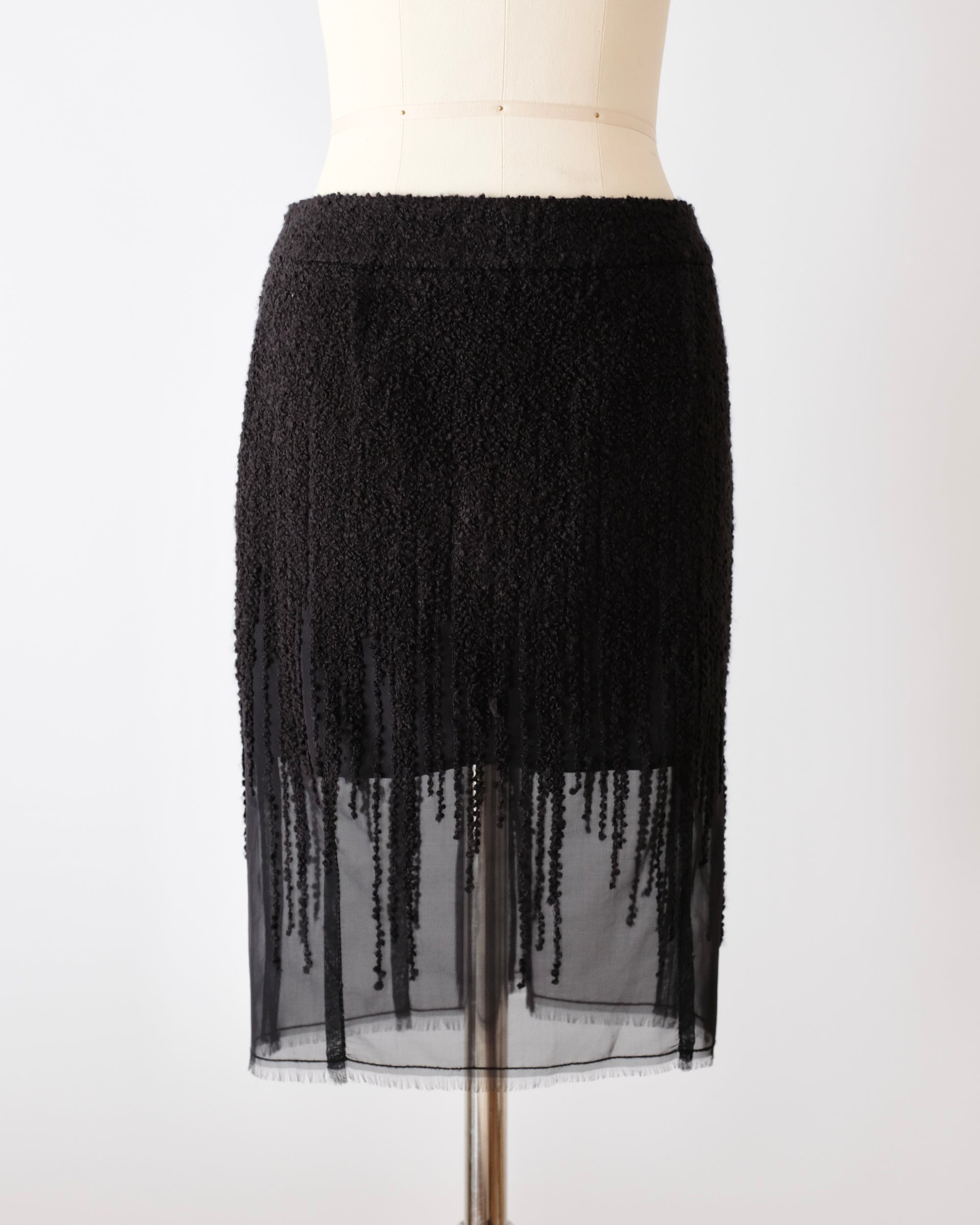 Dior by John Galliano Dripping Tweed Skirt (M)