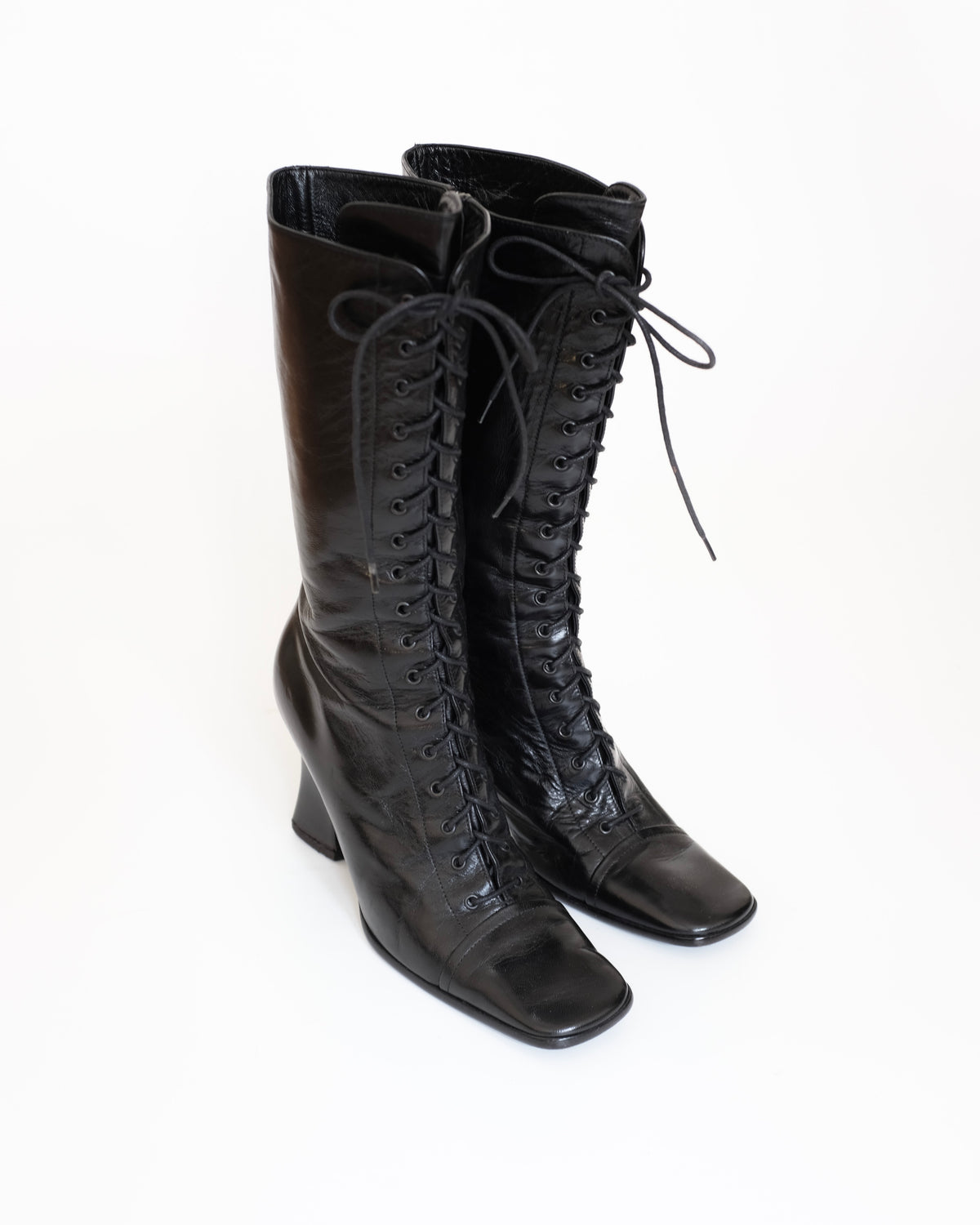 Prada FW2001 Black Victorian Boots (37.5)
