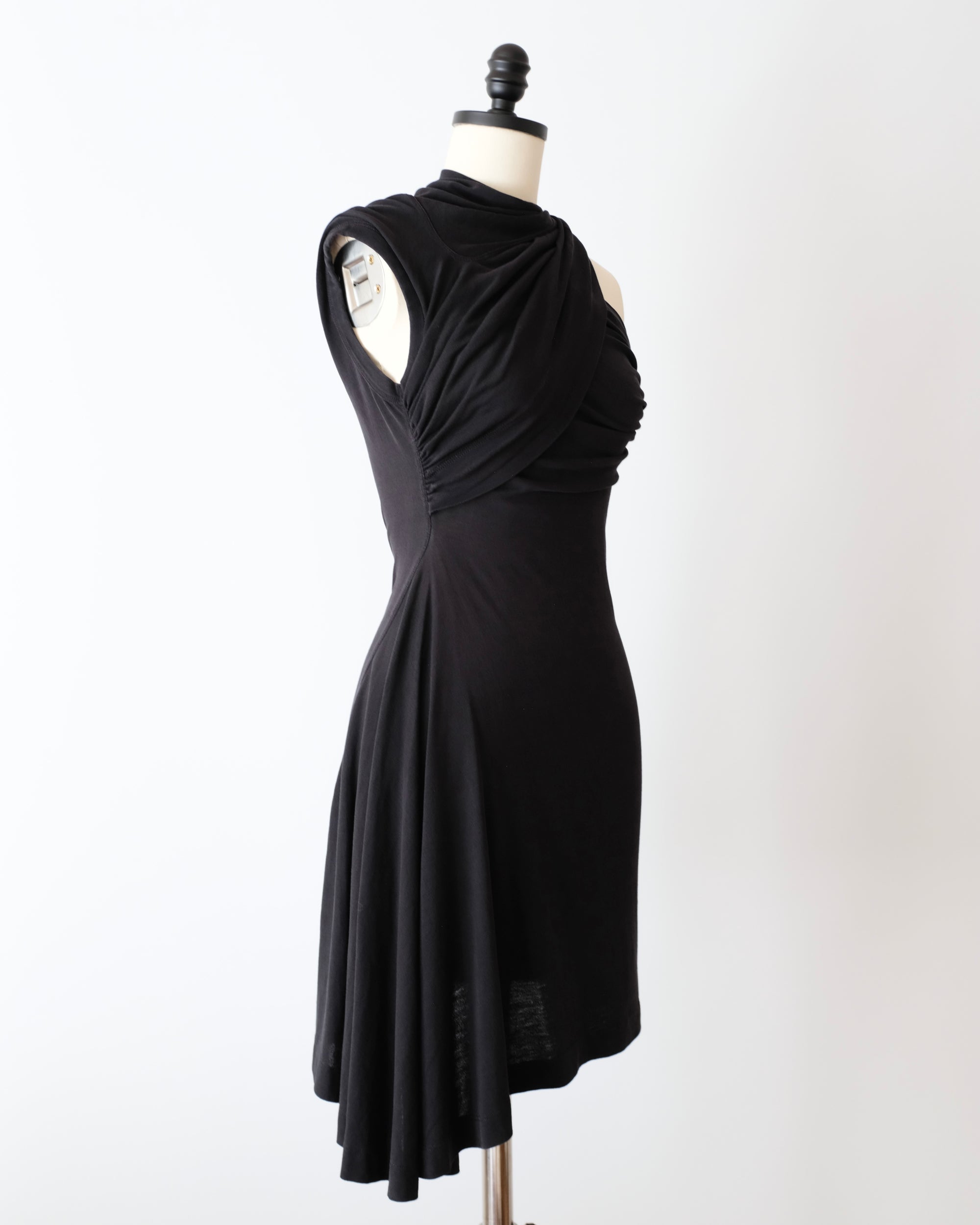 Rick Owens Draped Jersey Mini Dress (S)