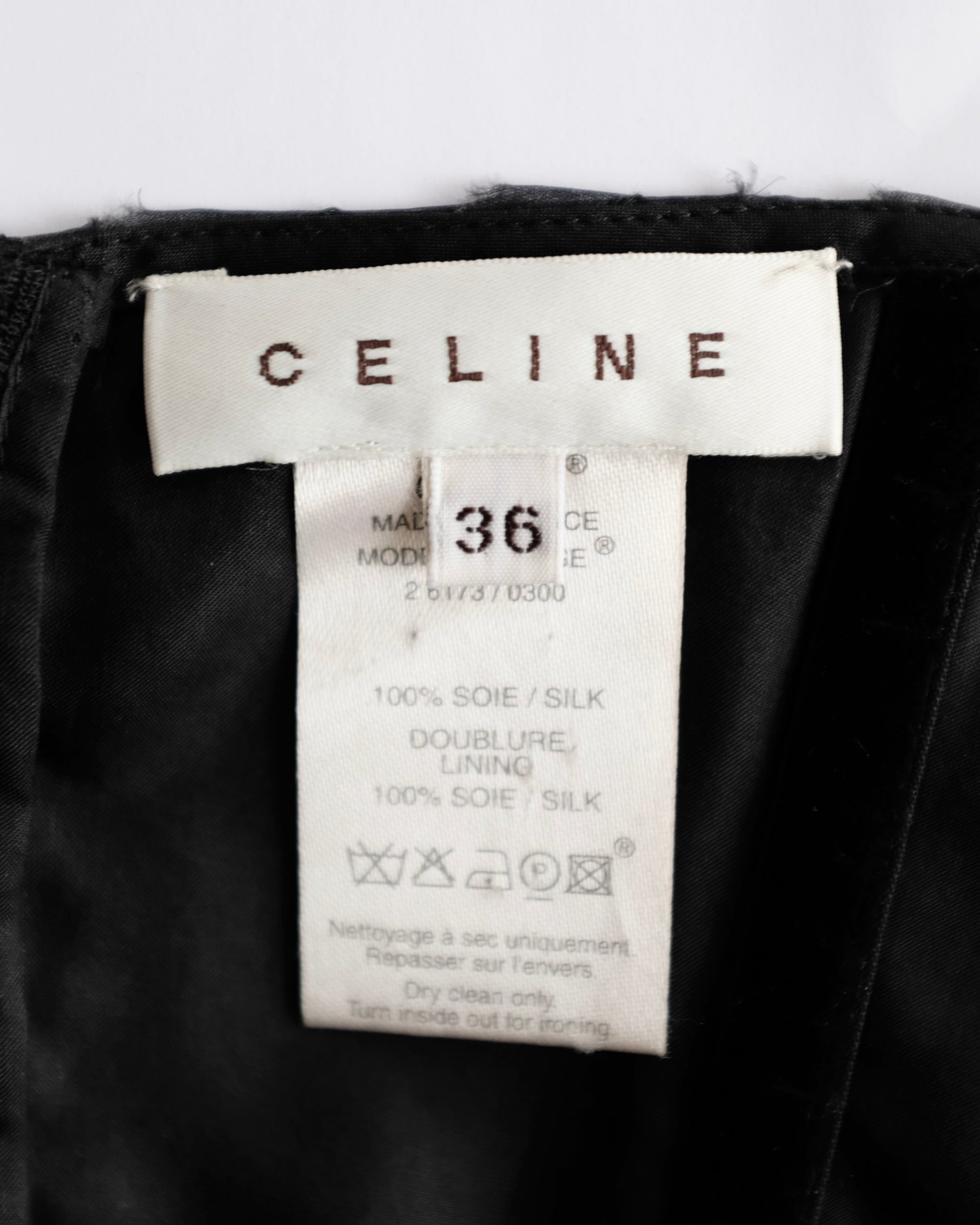 Celine 1990s Silk Wave Dress (XS)