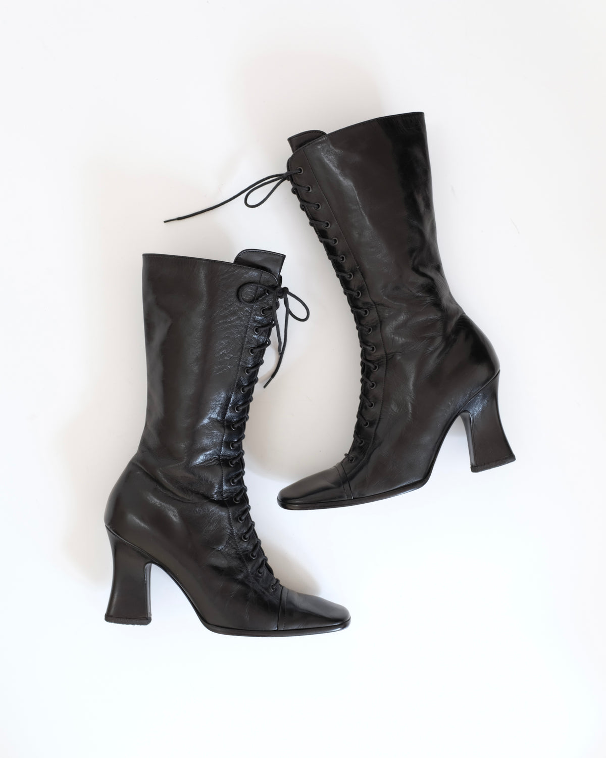 Prada FW2001 Black Victorian Boots (37.5)