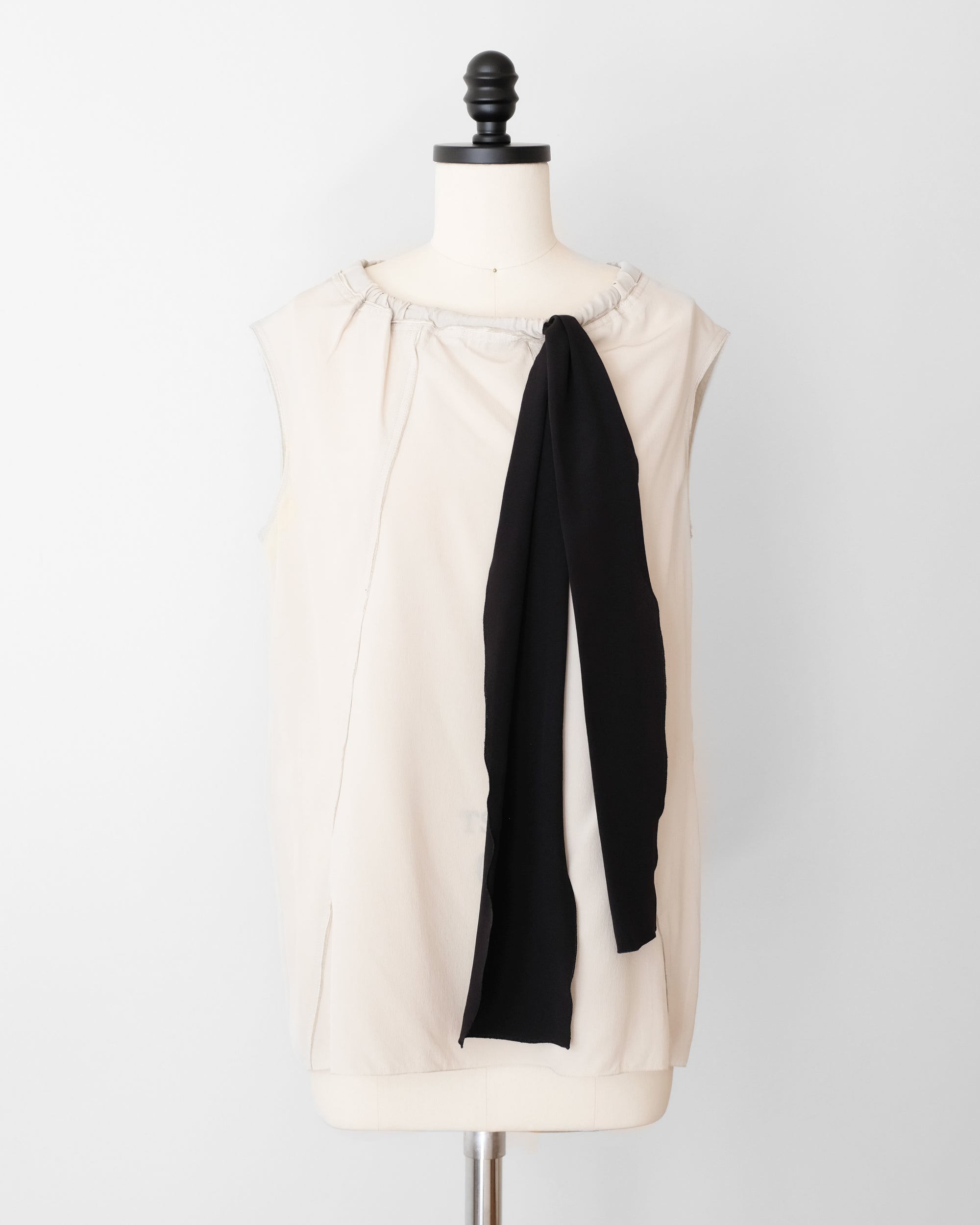 Prada SS2009 Tie Neck Sleeveless Blouse (M)