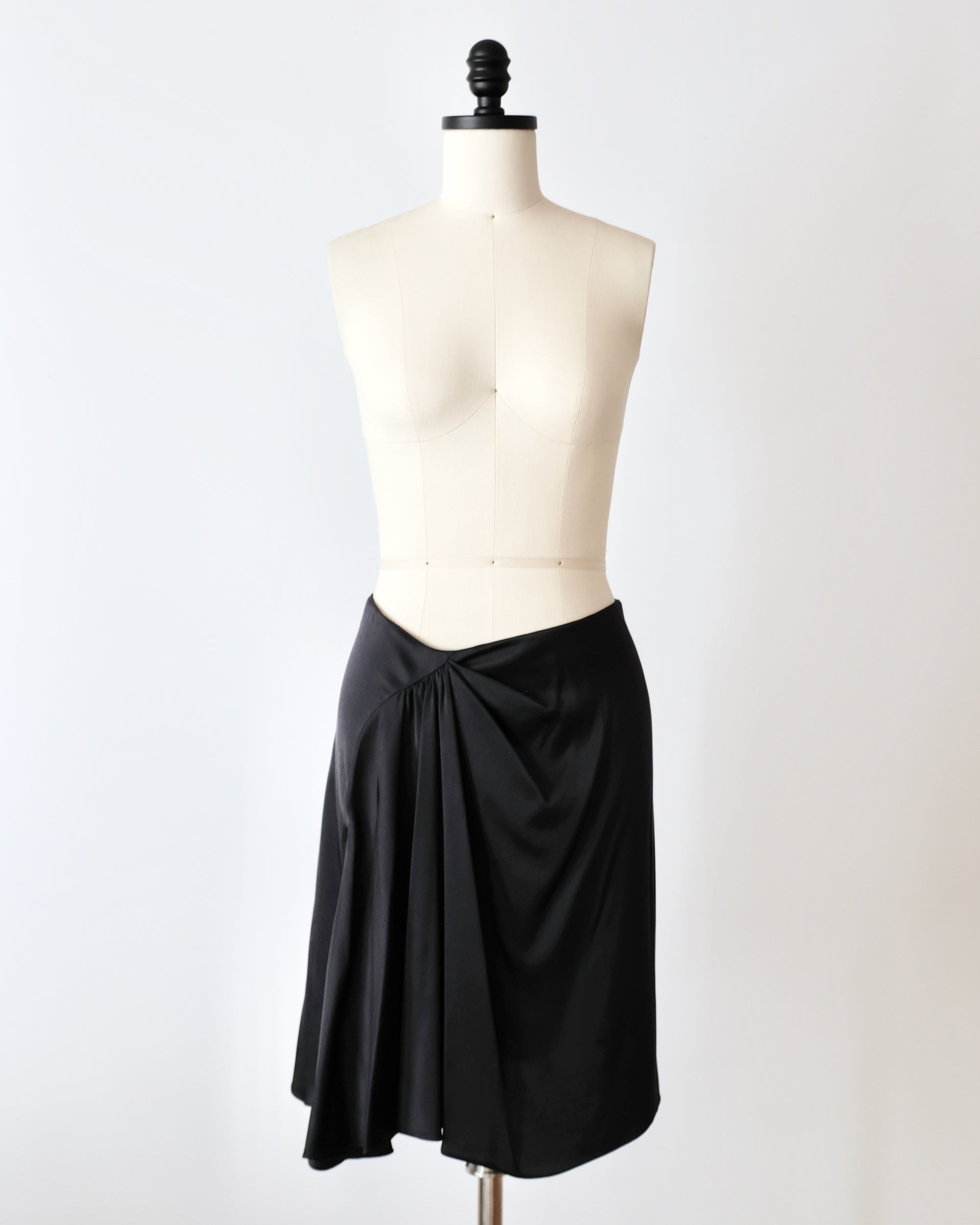 Prada 2000s Draped Silk Skirt (XS)
