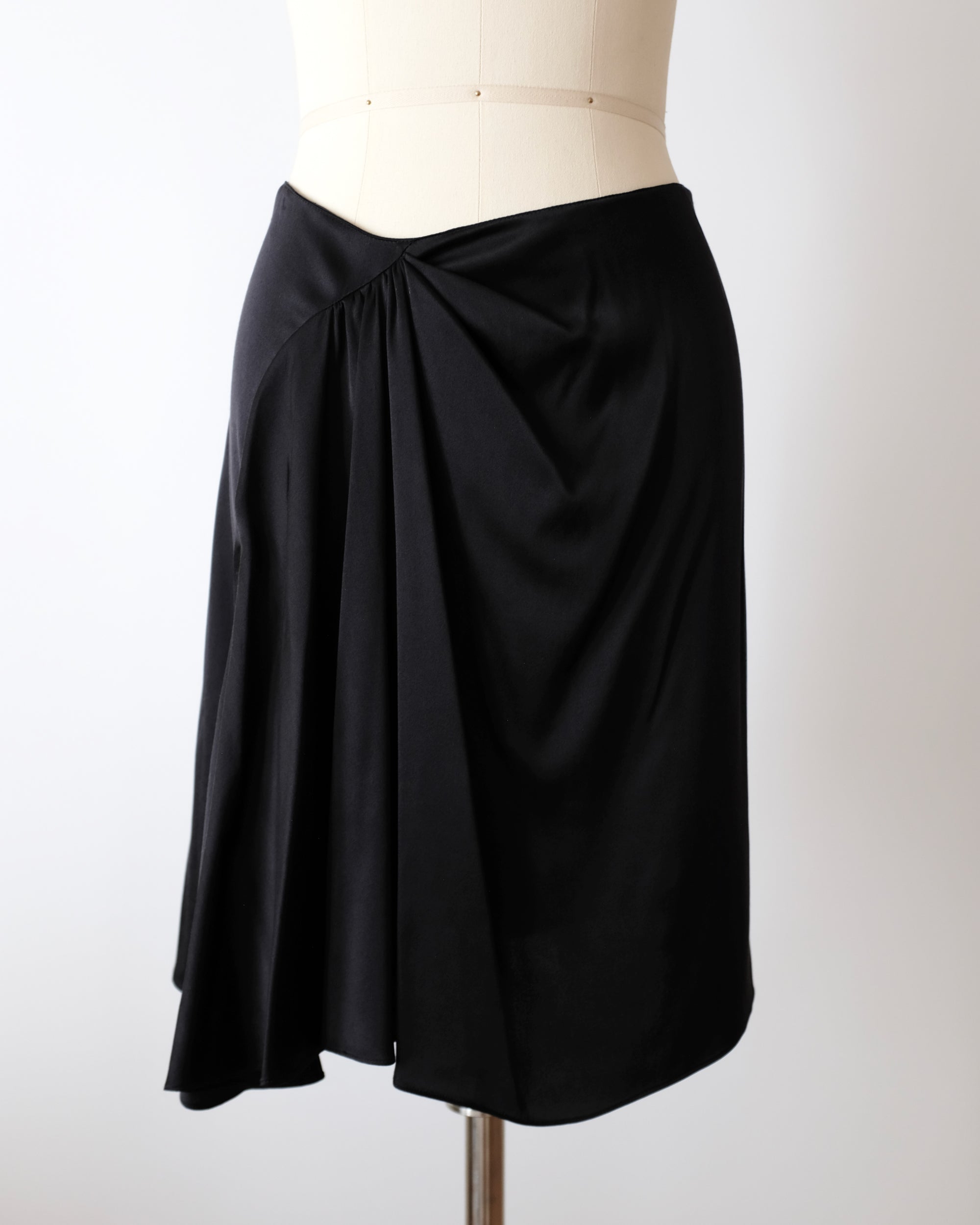 Prada 2000s Draped Silk Skirt (XS)