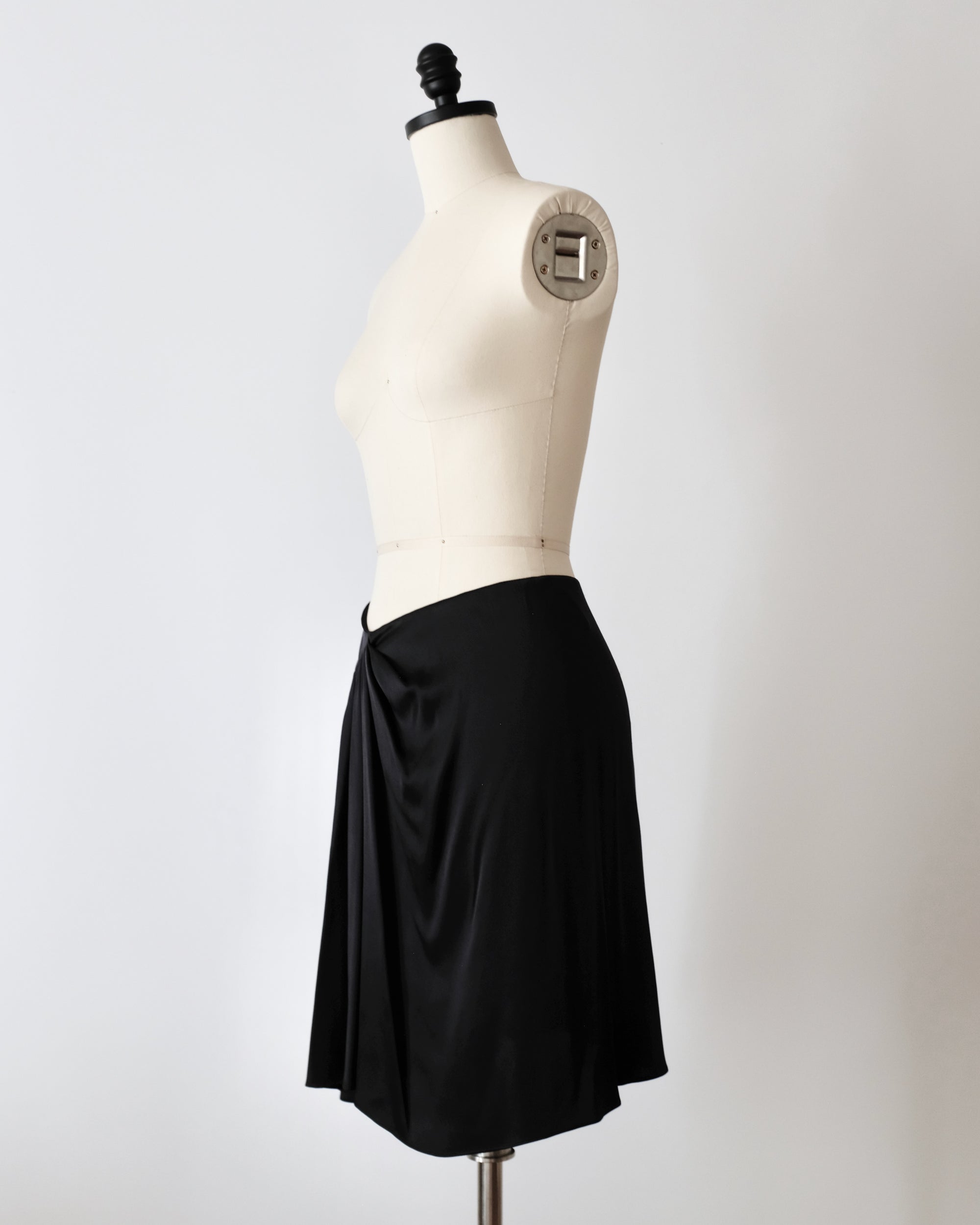 Prada 2000s Draped Silk Skirt (XS)